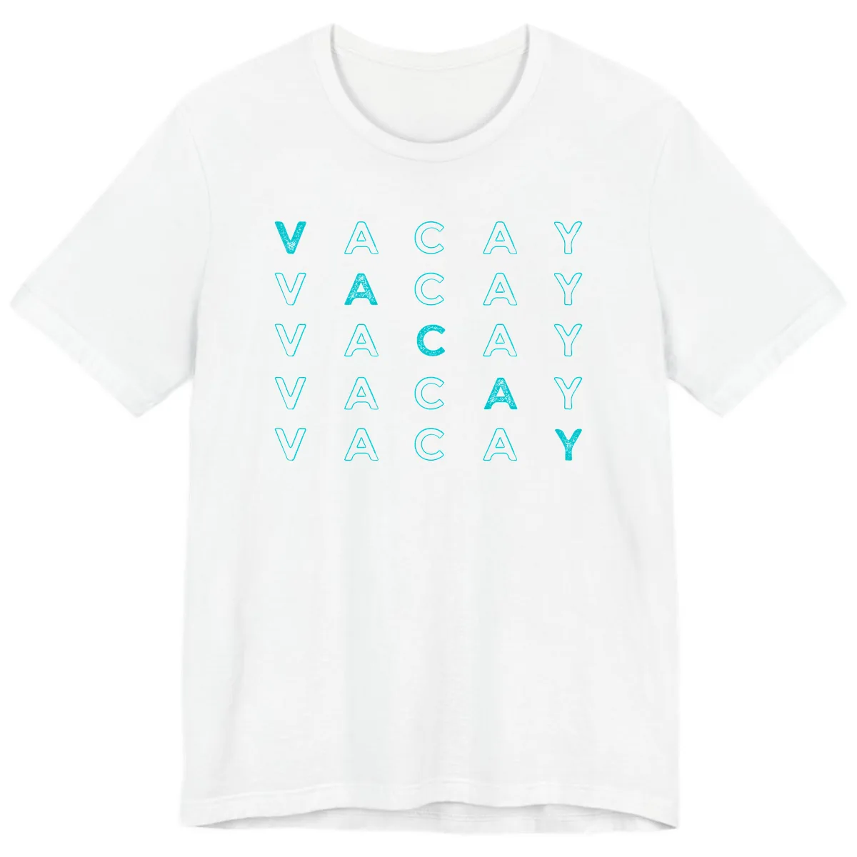 Vacay Repeat Pattern Premium T-Shirt in White