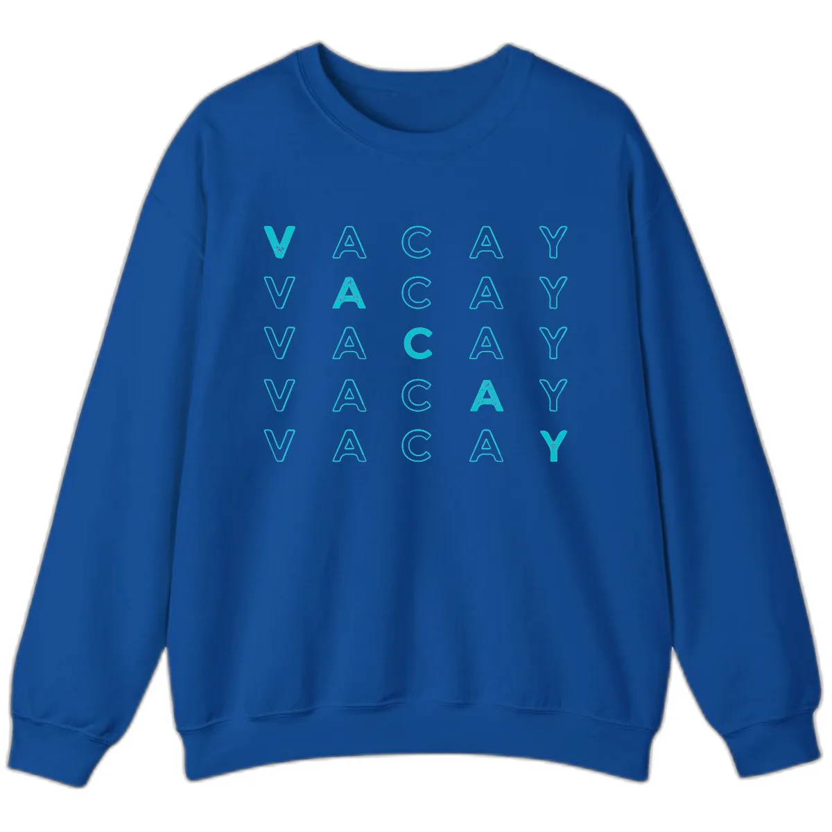 Vacay Repeat Pattern Sweatshirt in Royal