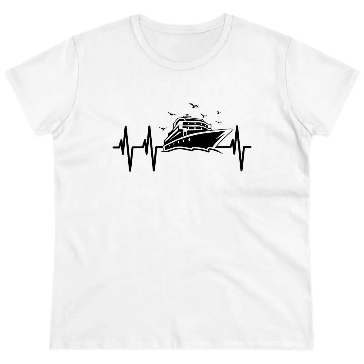 Cruise Heartbeat Ladies Tee in White