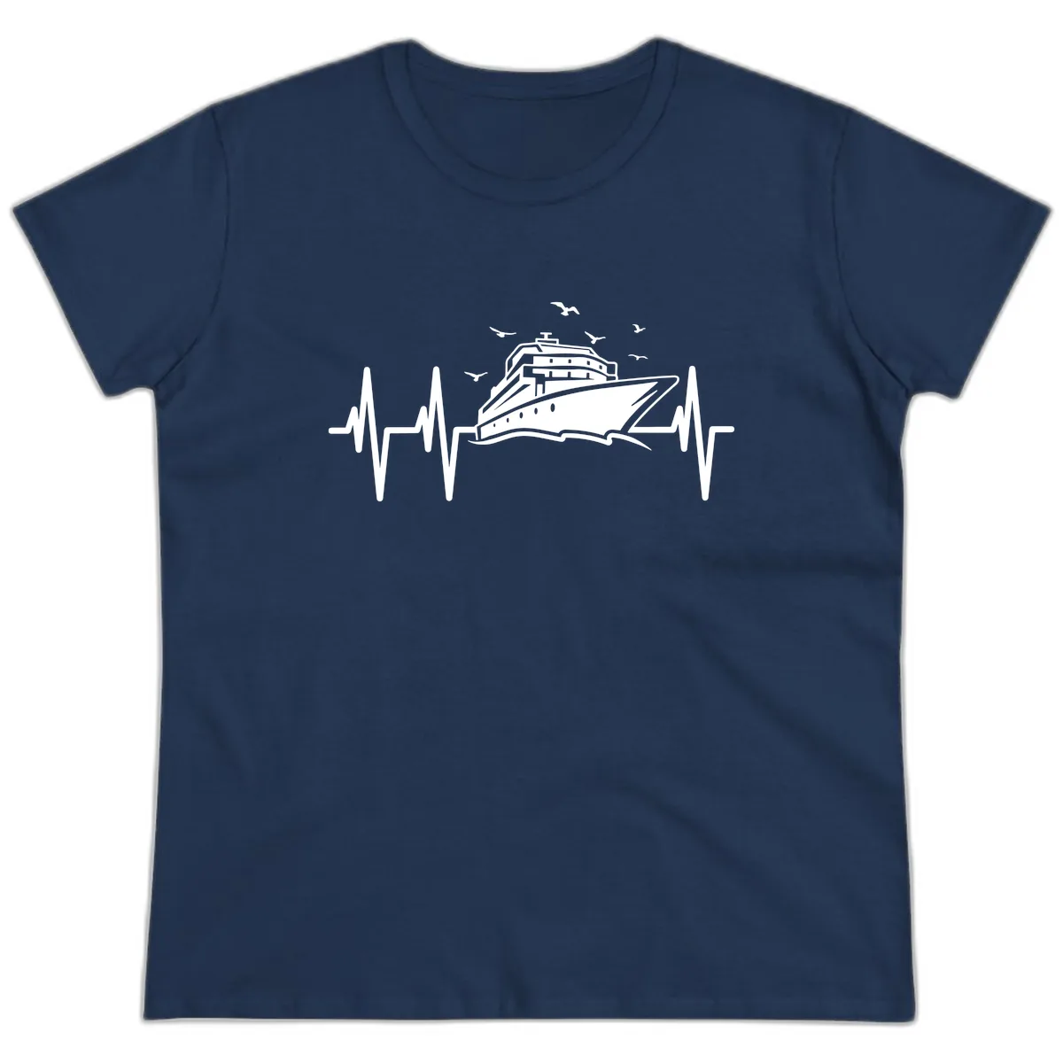 Cruise Heartbeat Ladies Tee in Navy