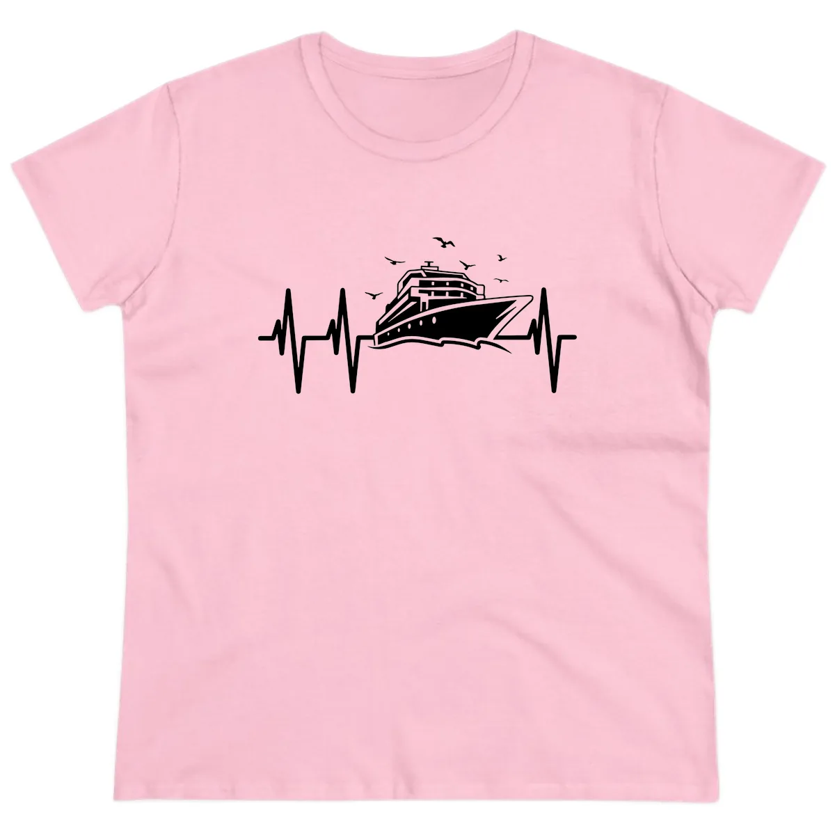 Cruise Heartbeat Ladies Tee in Light Pink