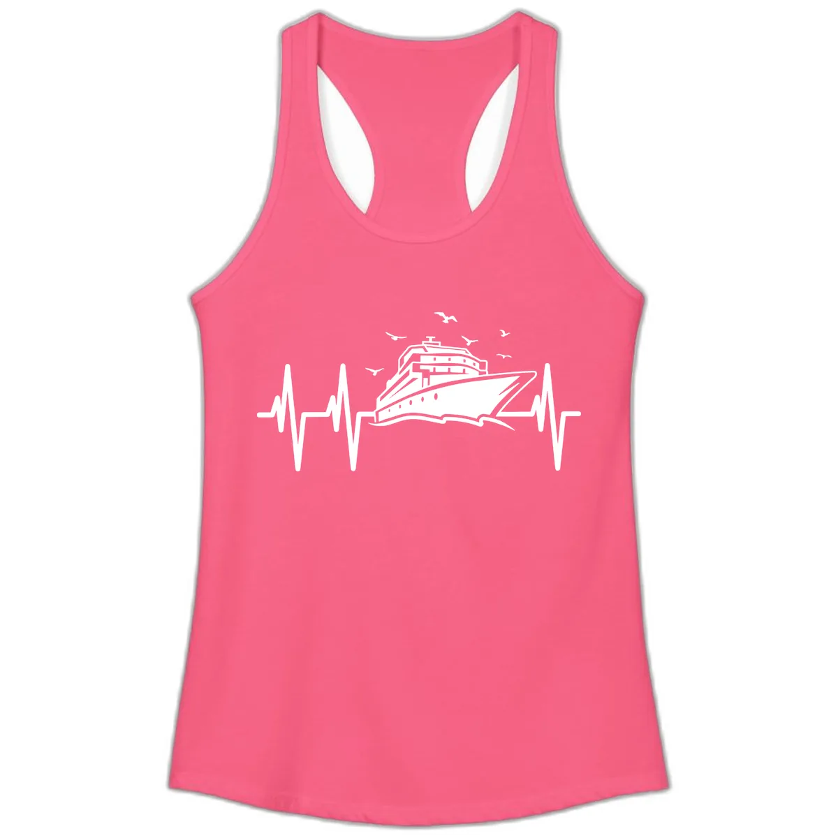 Cruise Heartbeat Ladies Tank in Solid Hot Pink