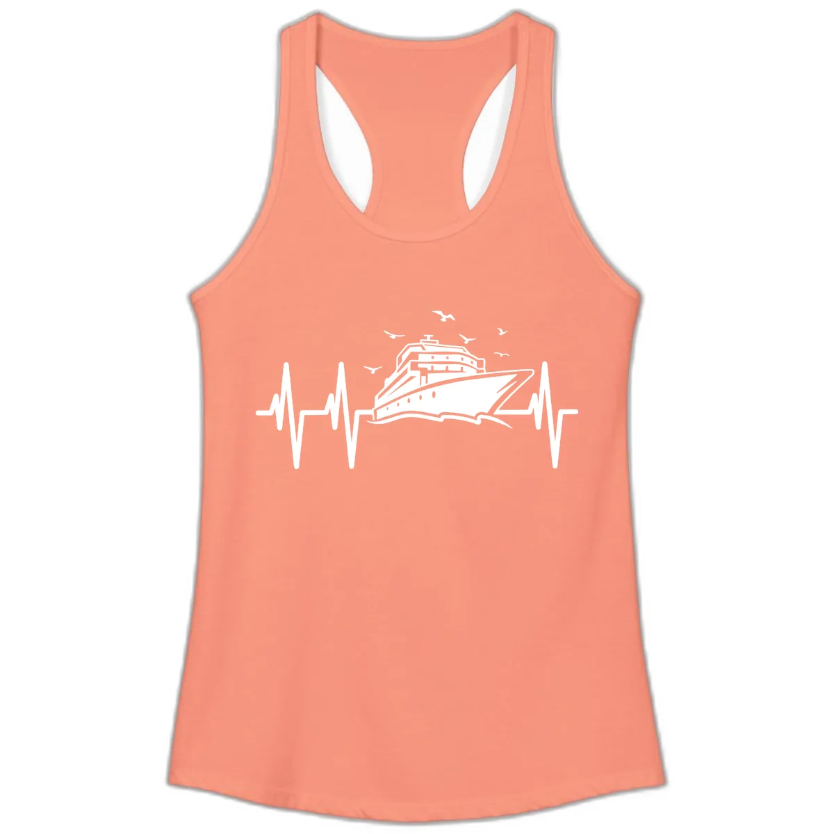 Cruise Heartbeat Ladies Tank in Solid Light Orange