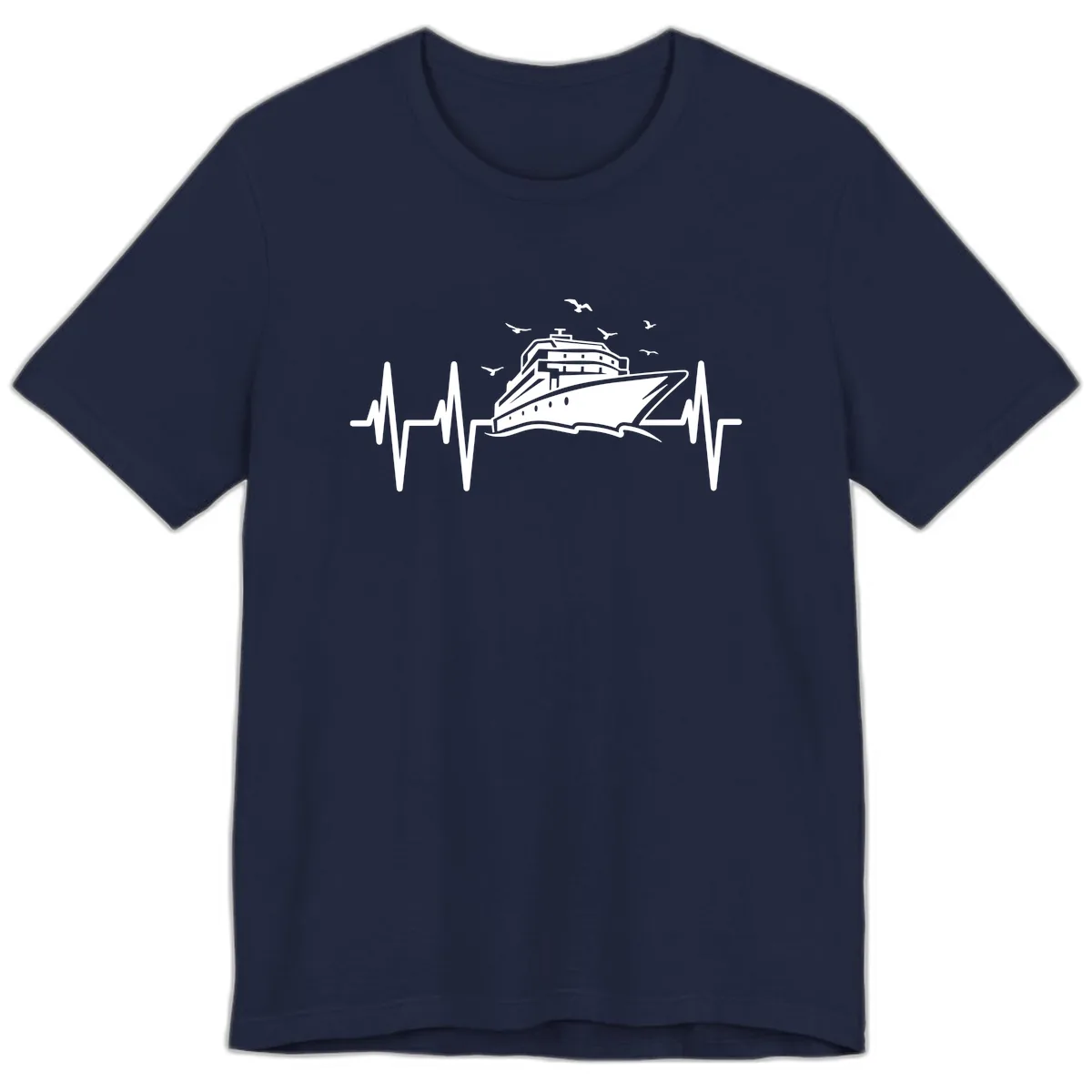 Cruise Heartbeat Premium T-Shirt in Navy