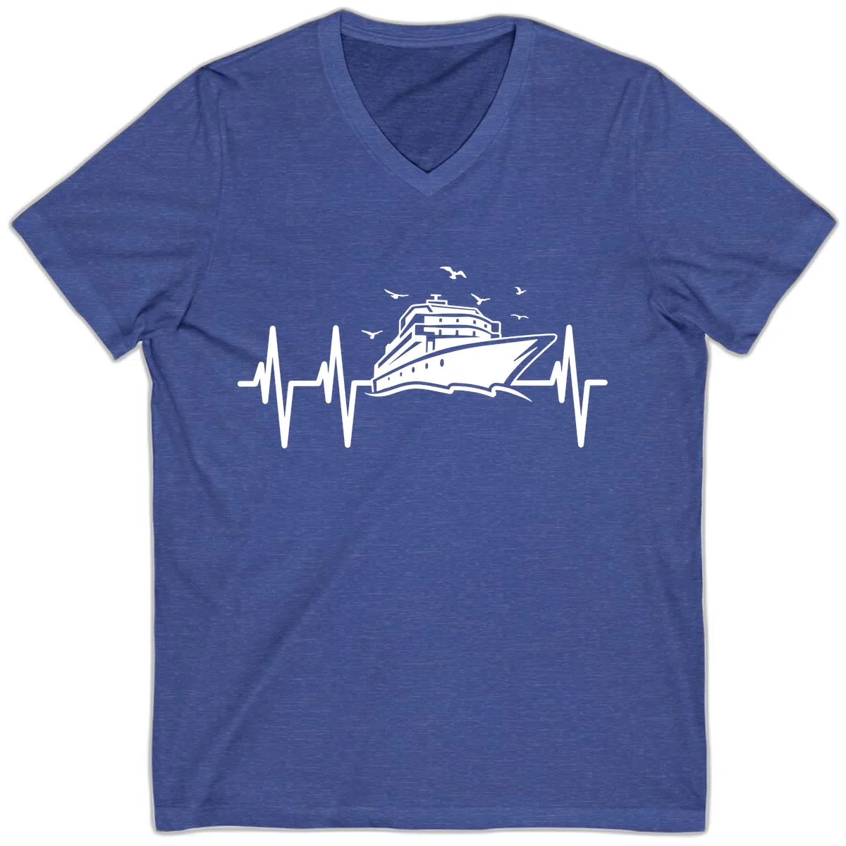 Cruise Heartbeat V-Neck in Heather True Royal