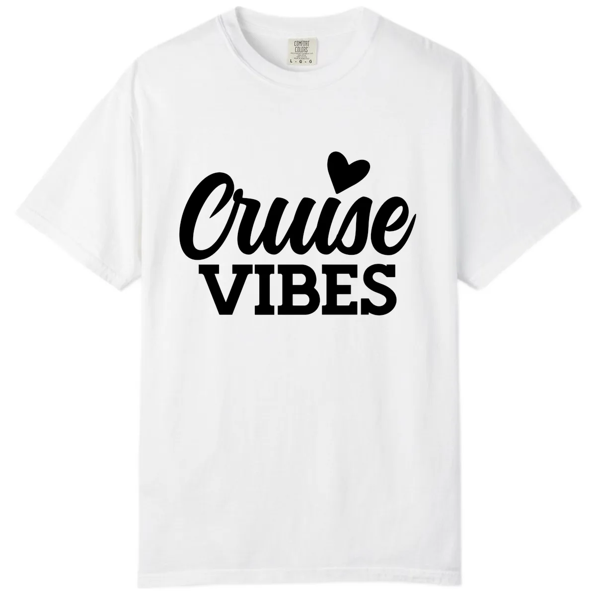 Cruise Vibes Heart Comfort Color in White
