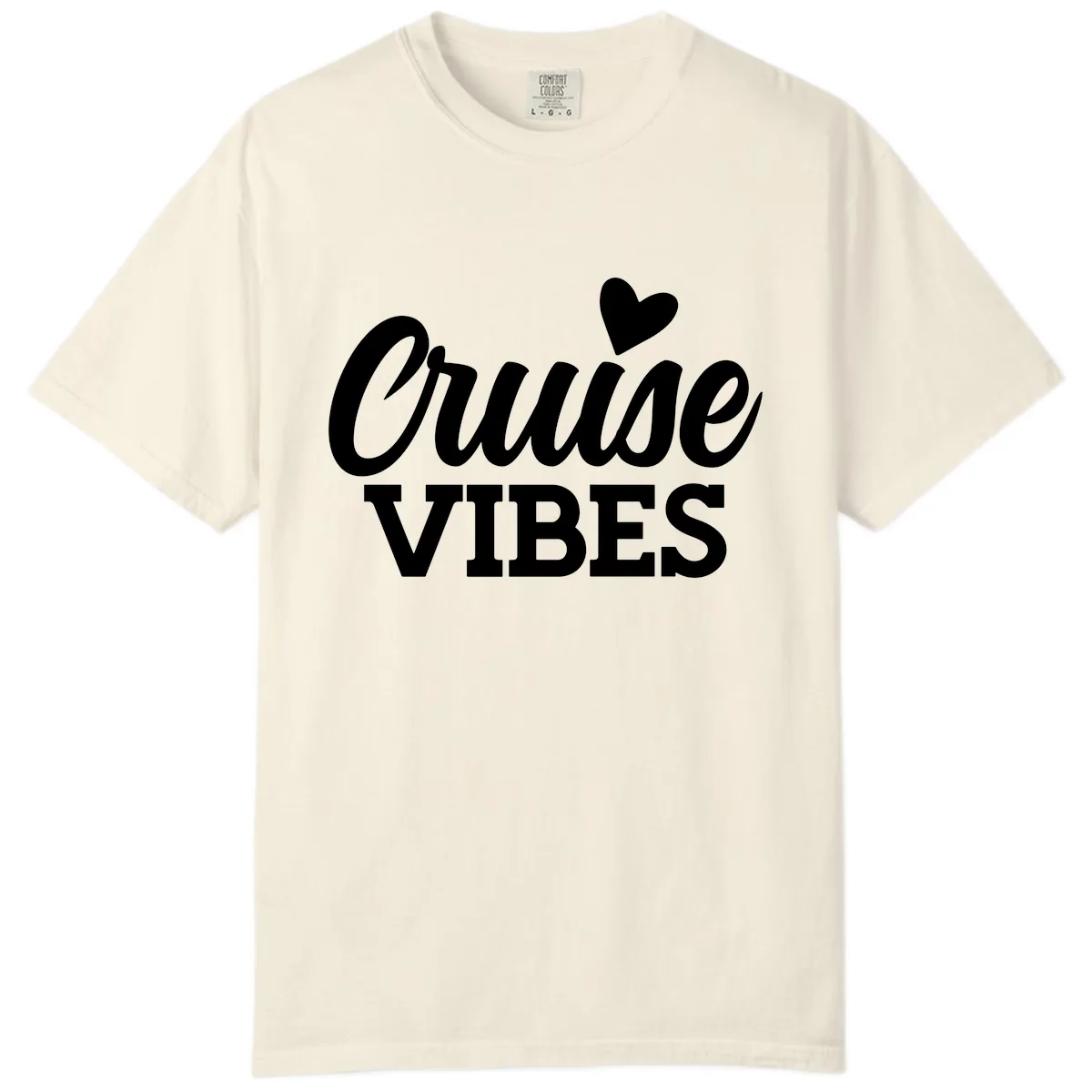 Cruise Vibes Heart Comfort Color in Ivory