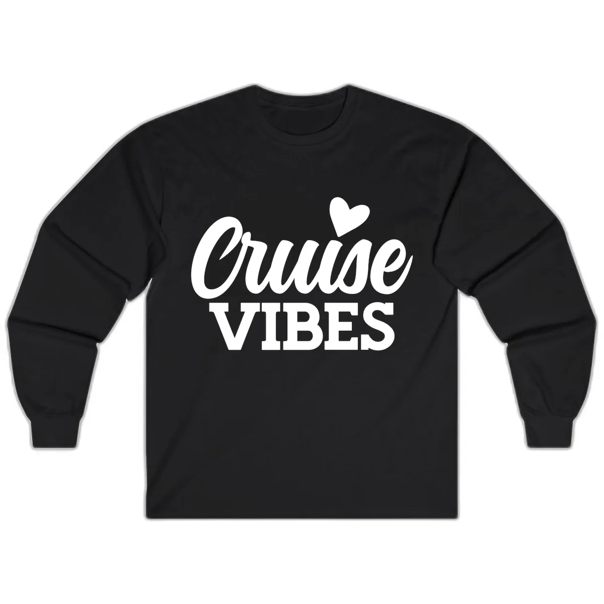 Cruise Vibes Heart Long Sleeve in Black