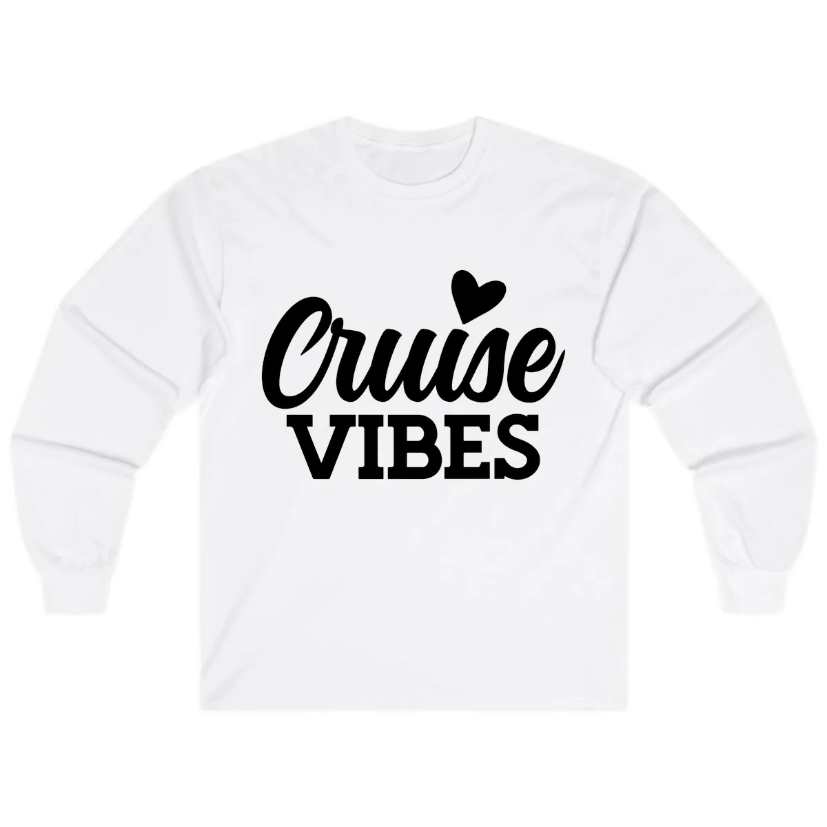 Cruise Vibes Heart Long Sleeve in White