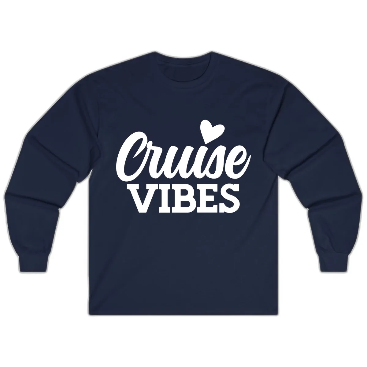 Cruise Vibes Heart Long Sleeve in Navy