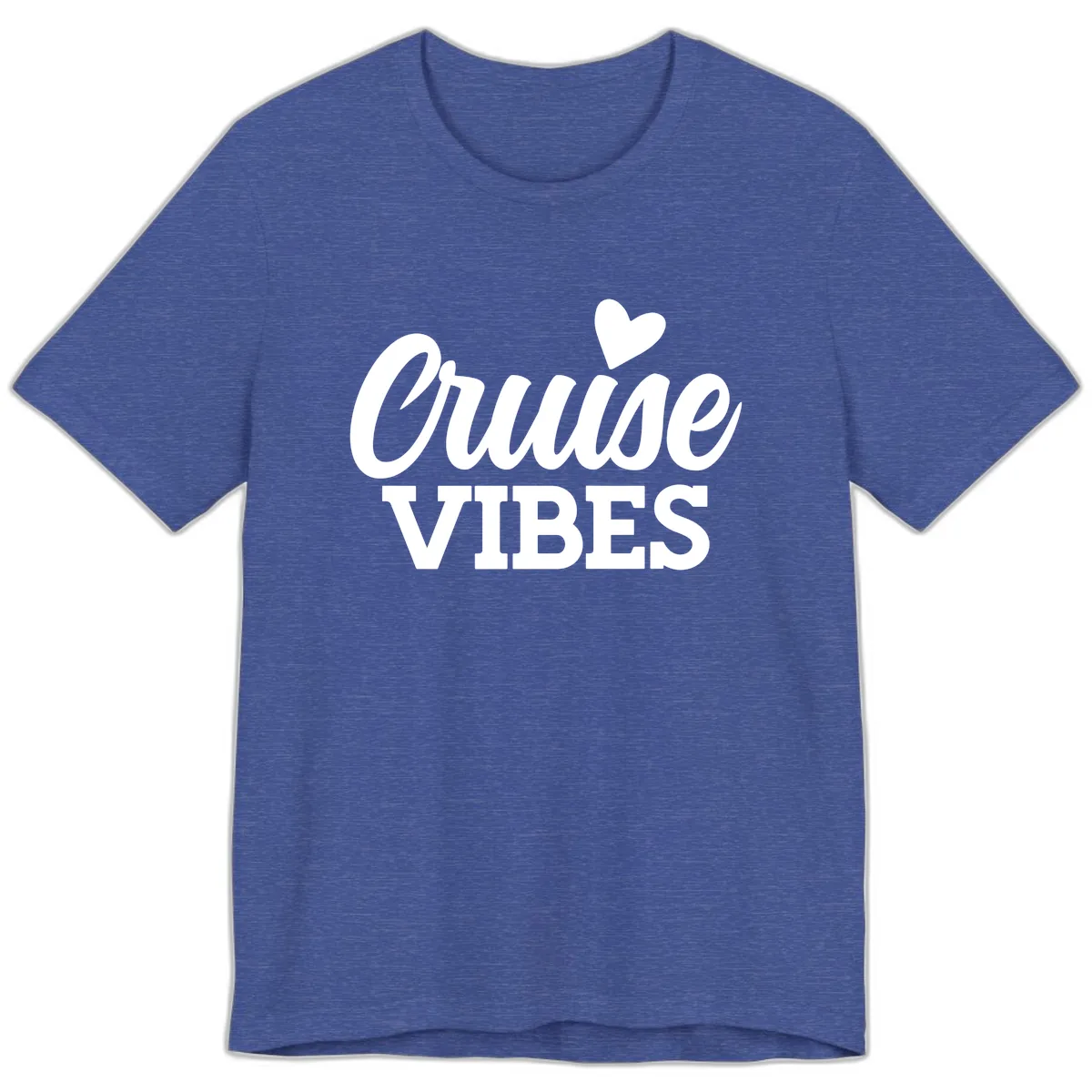 Cruise Vibes Heart Premium T-Shirt in Heather True Royal