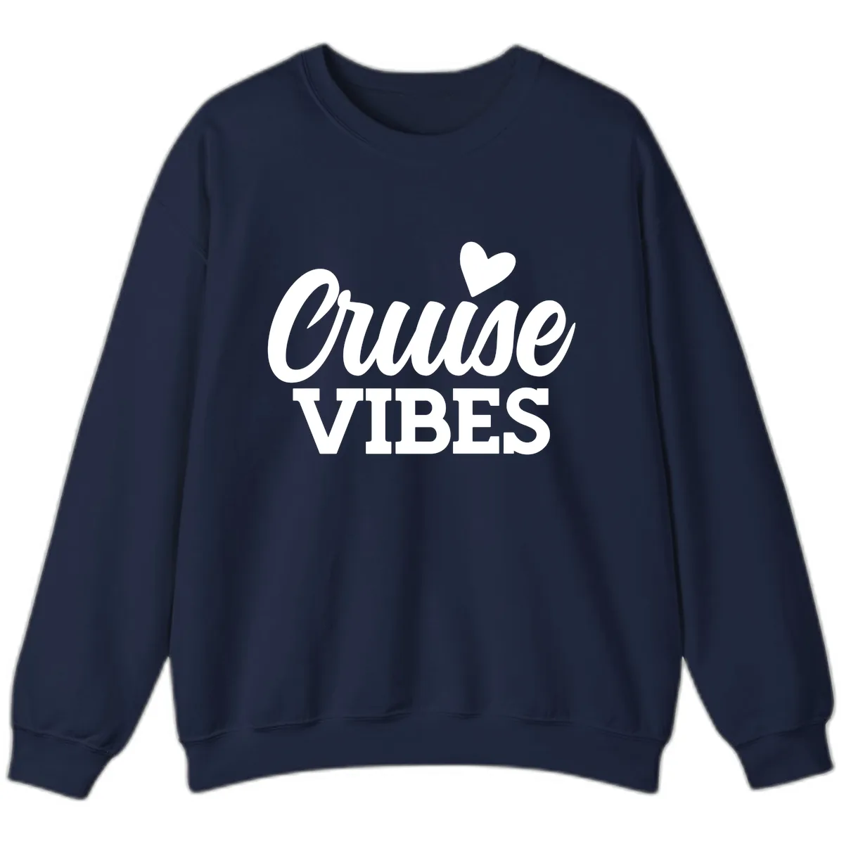 Cruise Vibes Heart Sweatshirt in Navy