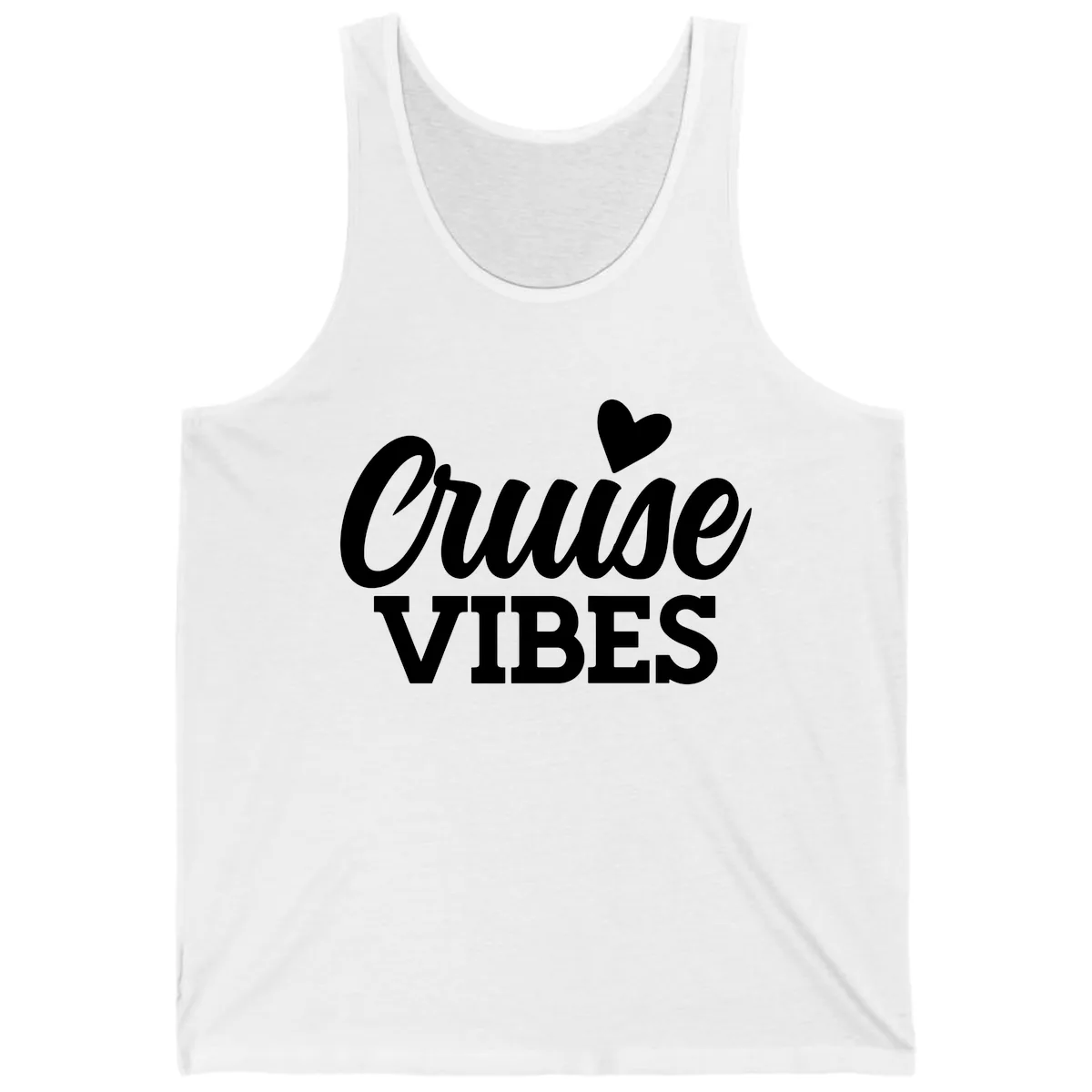 Cruise Vibes Heart Tank in White