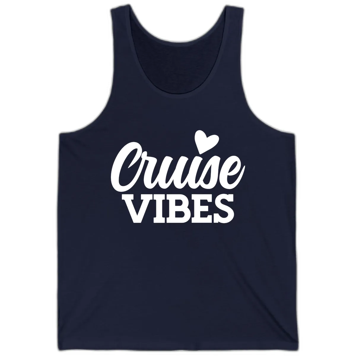 Cruise Vibes Heart Tank in Navy