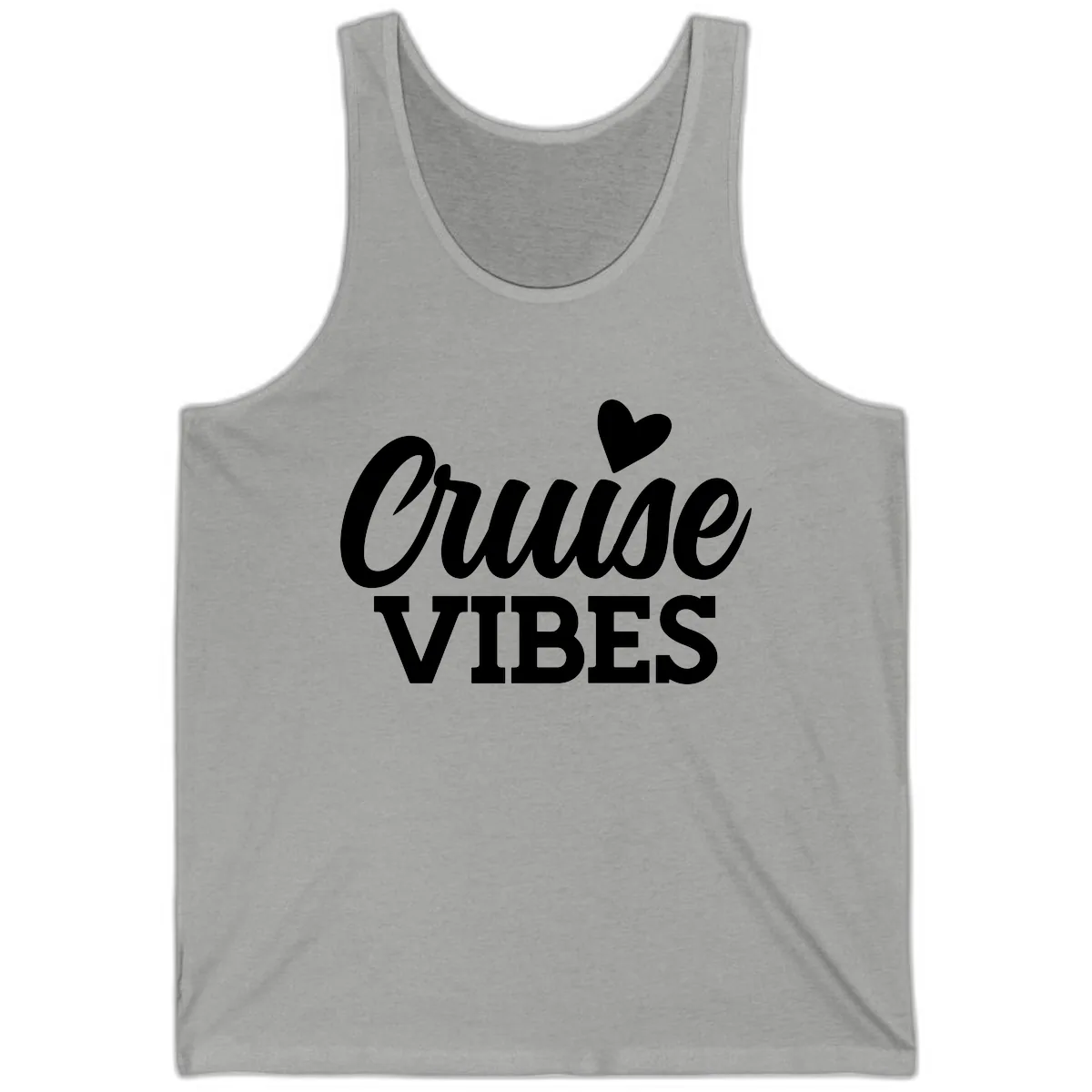 Cruise Vibes Heart Tank in Athletic Heather