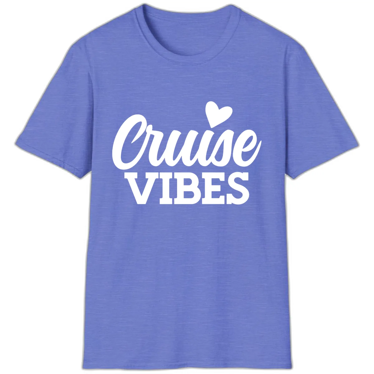 Cruise Vibes Heart T-Shirt in Heather Royal