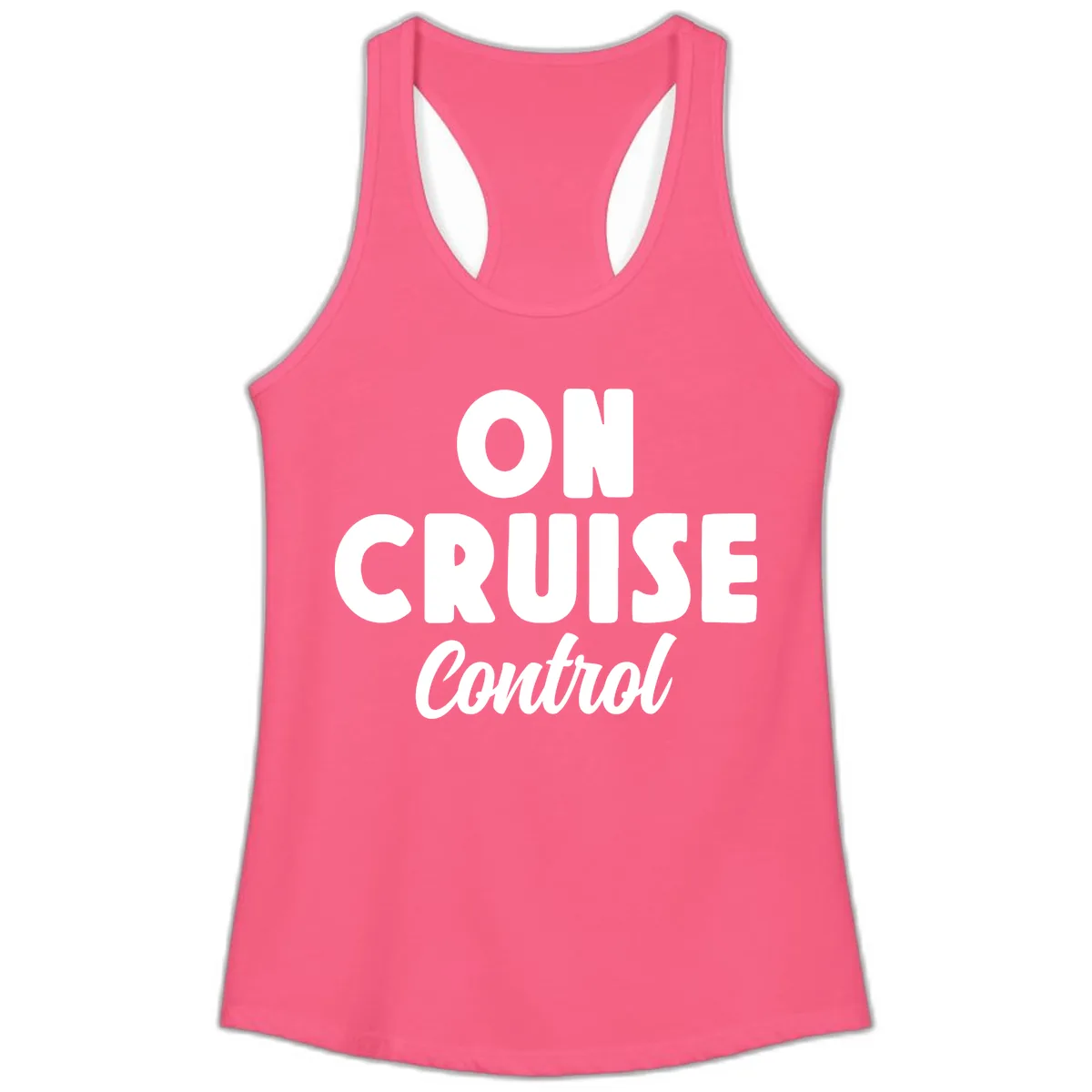 On Cruise Control Ladies Tank in Solid Hot Pink