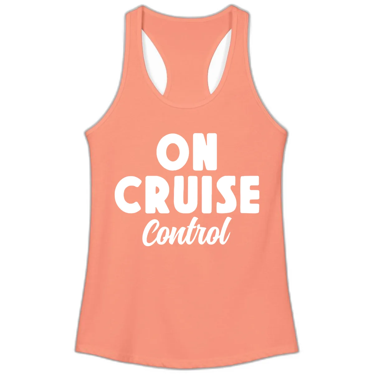 On Cruise Control Ladies Tank in Solid Light Orange