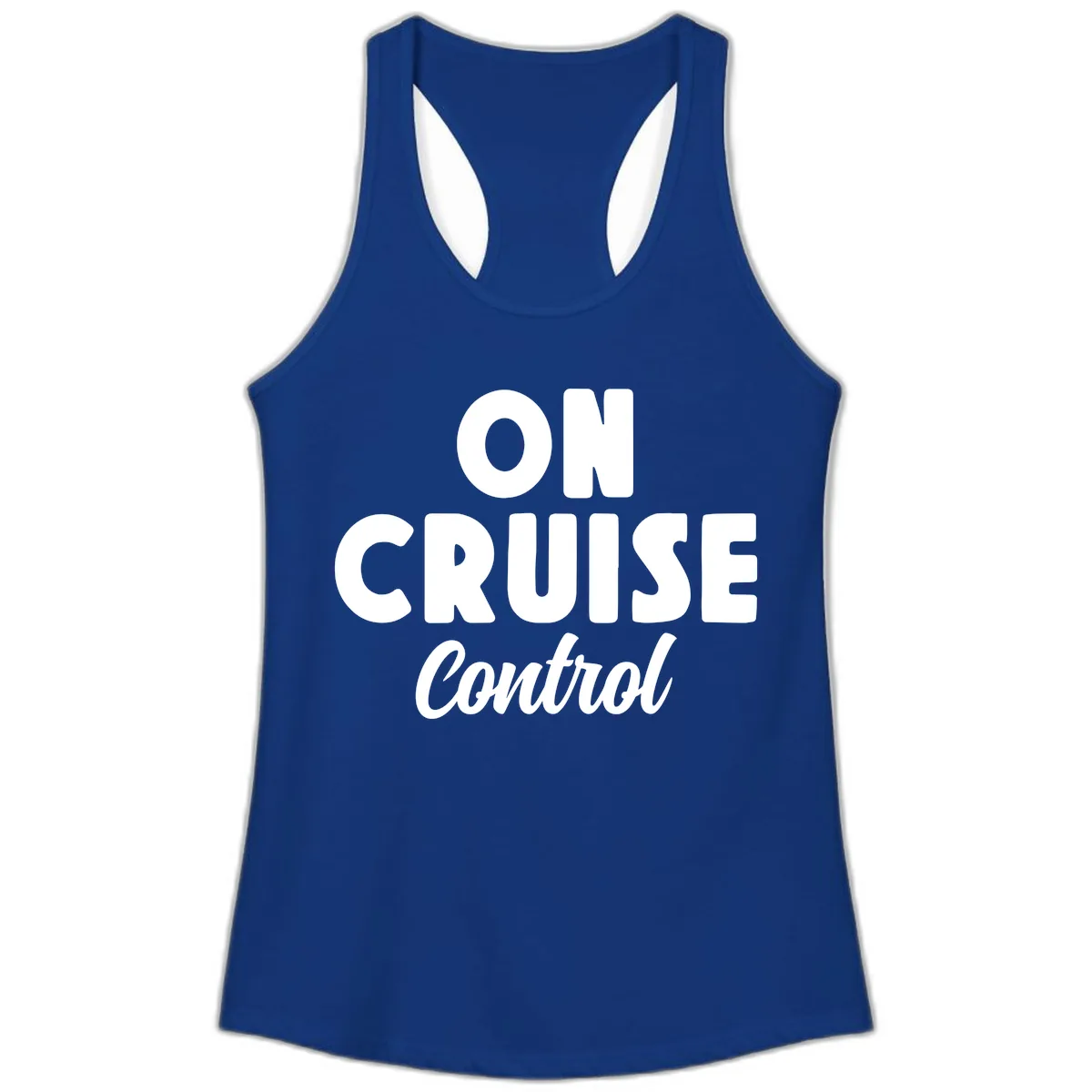 On Cruise Control Ladies Tank in Solid Royal
