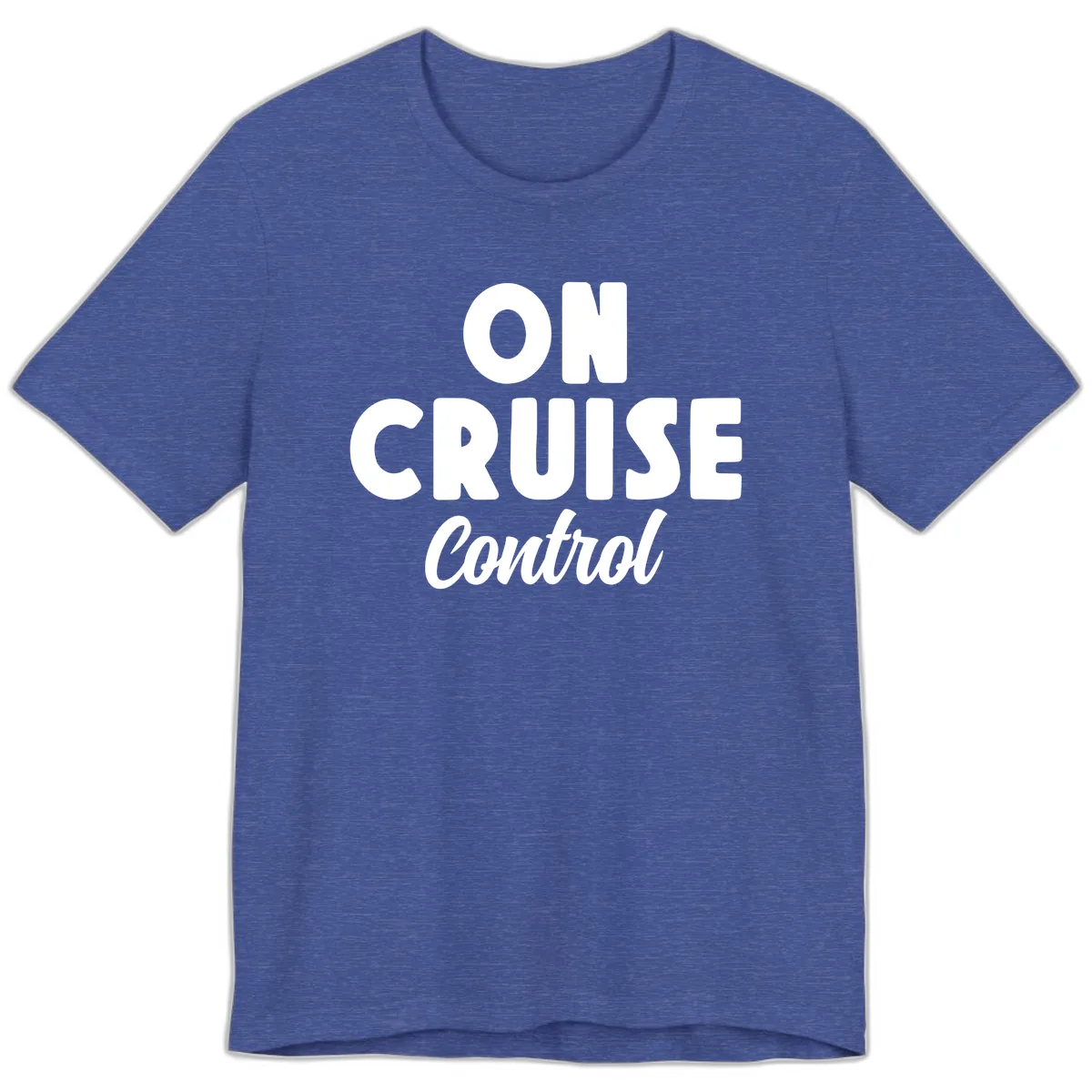 On Cruise Control Premium T-Shirt in Heather True Royal
