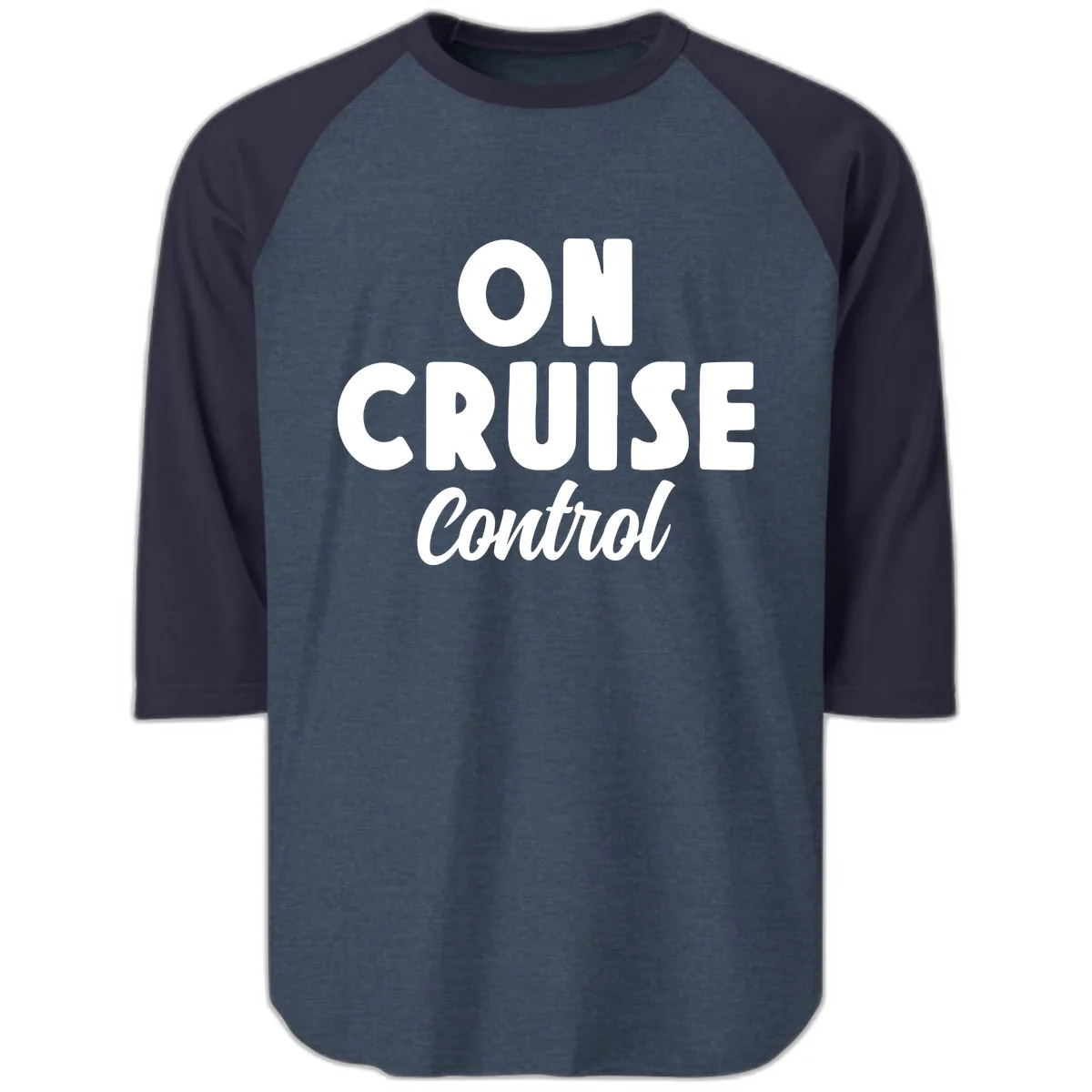 On Cruise Control Raglan 3/4 in Heather Denim Navy