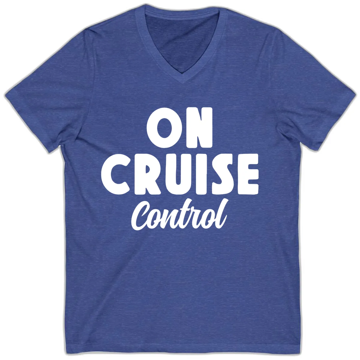 On Cruise Control V-Neck in Heather True Royal
