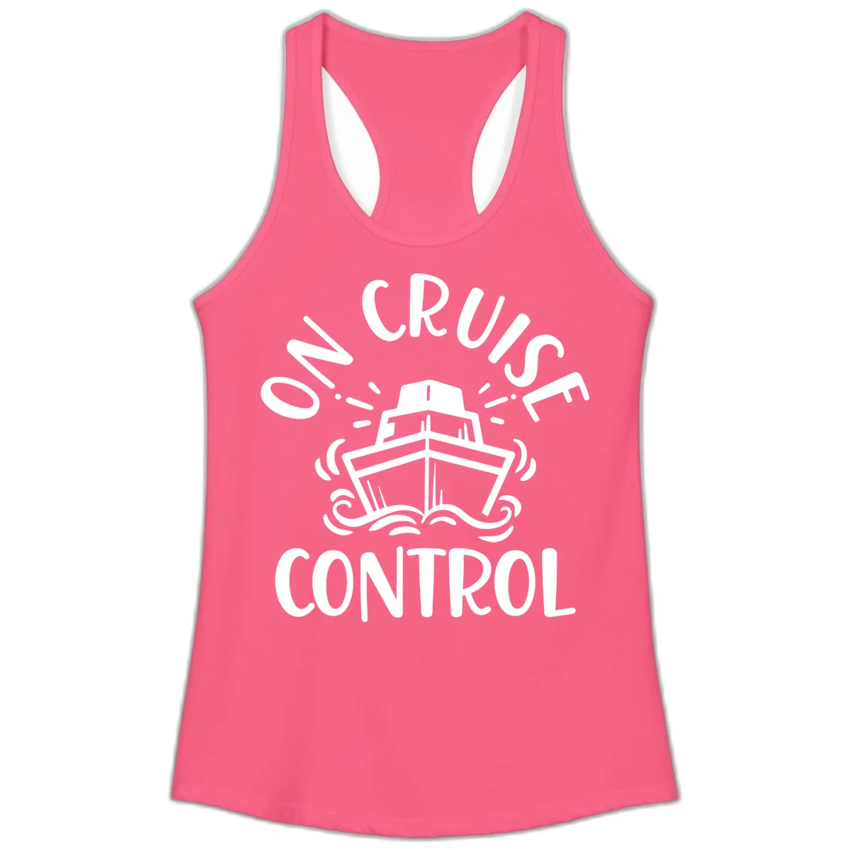 Own Cruise Control Ladies Tank in Solid Hot Pink