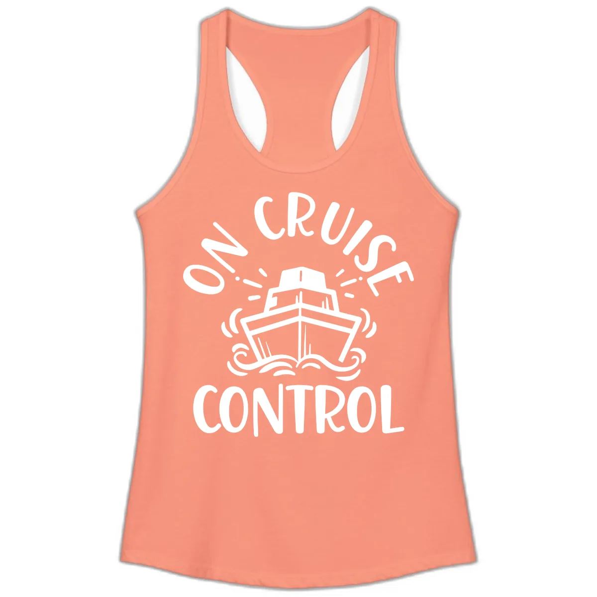Own Cruise Control Ladies Tank in Solid Light Orange