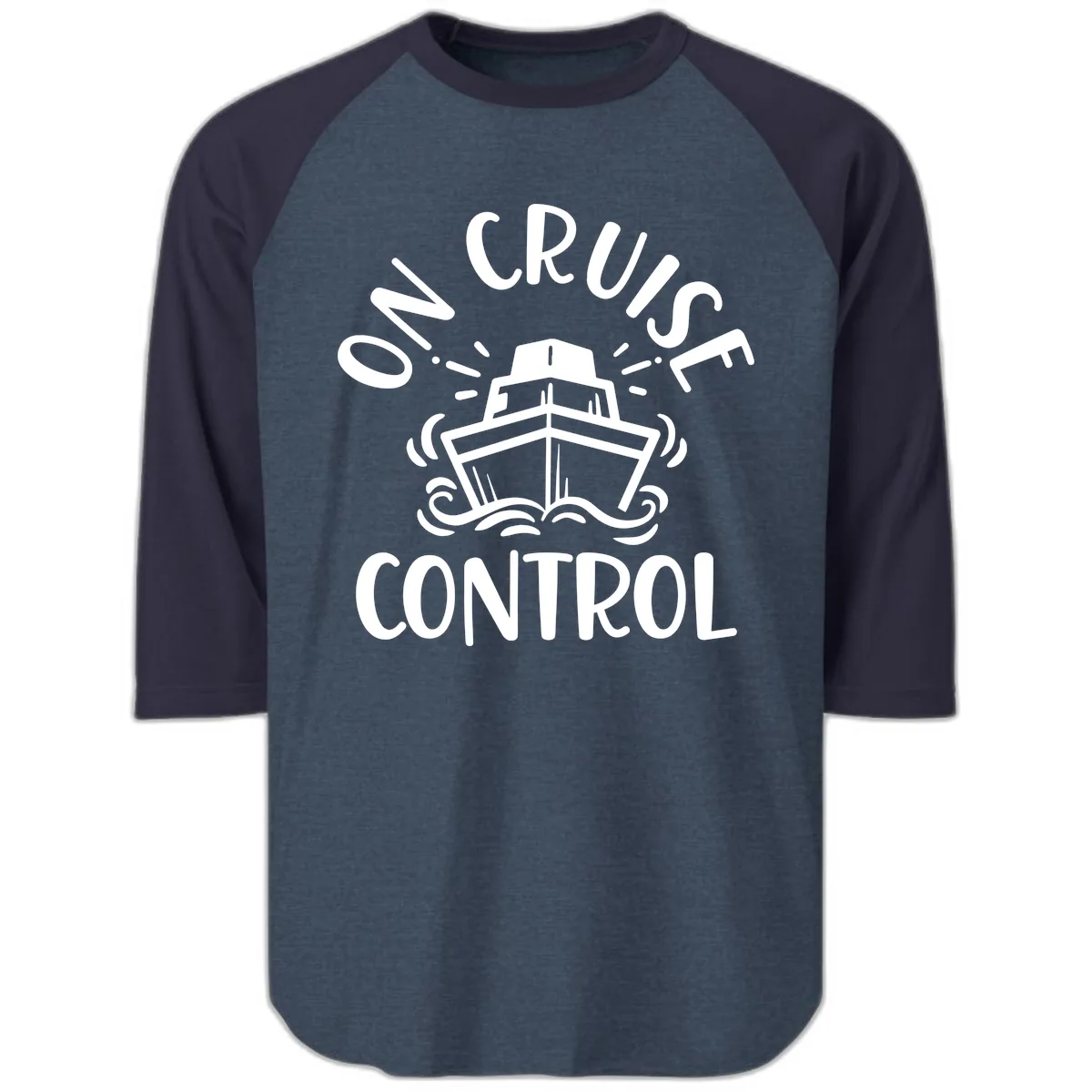 Own Cruise Control Raglan 3/4 in Heather Denim Navy