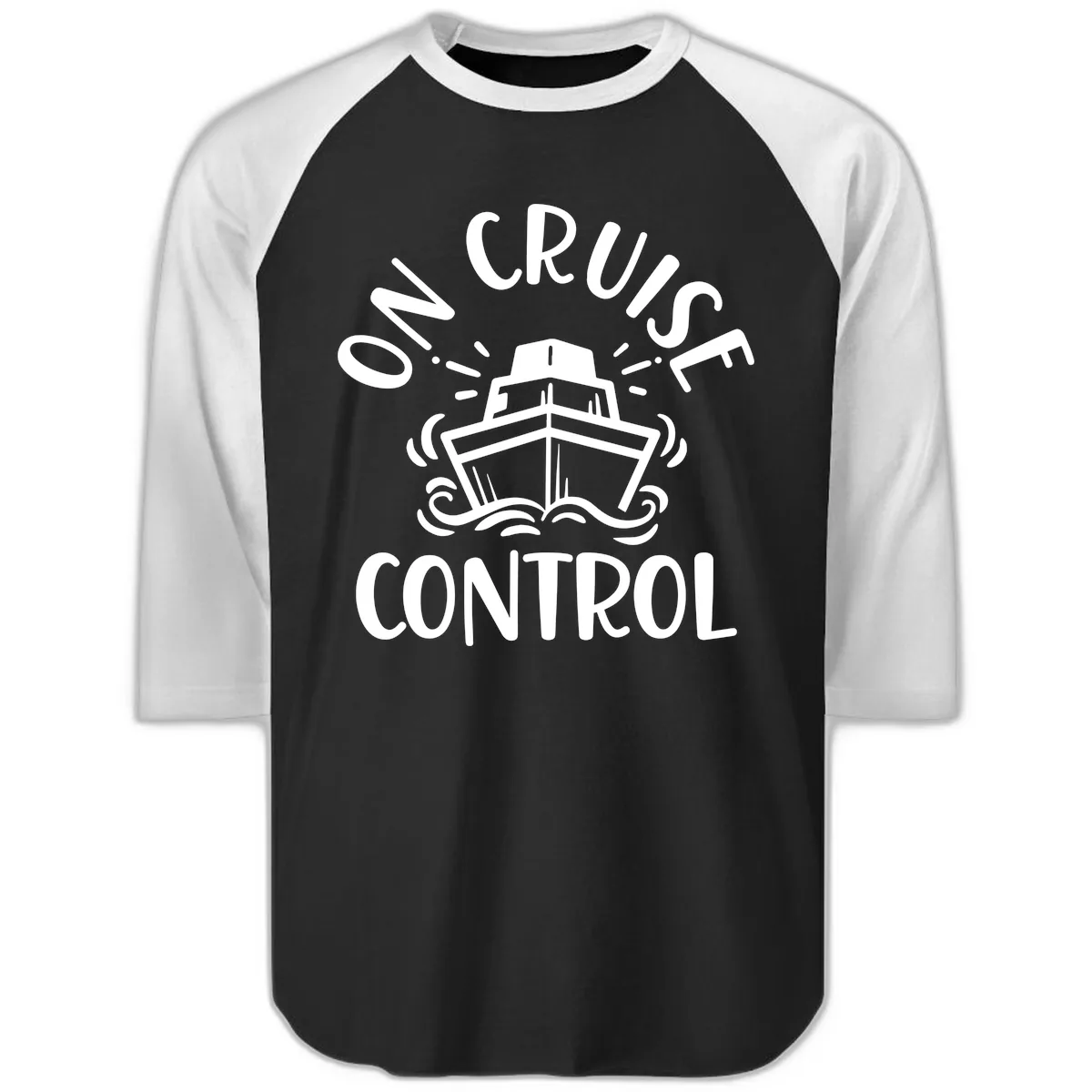 Own Cruise Control Raglan 3/4 in Black White