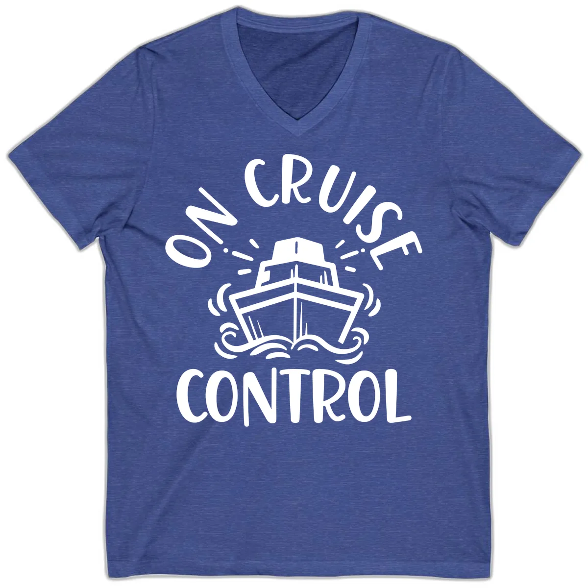 Own Cruise Control V-Neck in Heather True Royal