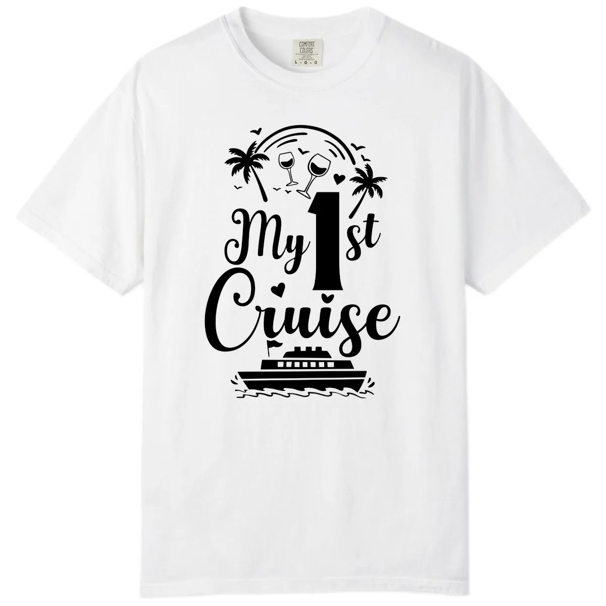 My 1st Cruise Comfort Color in White