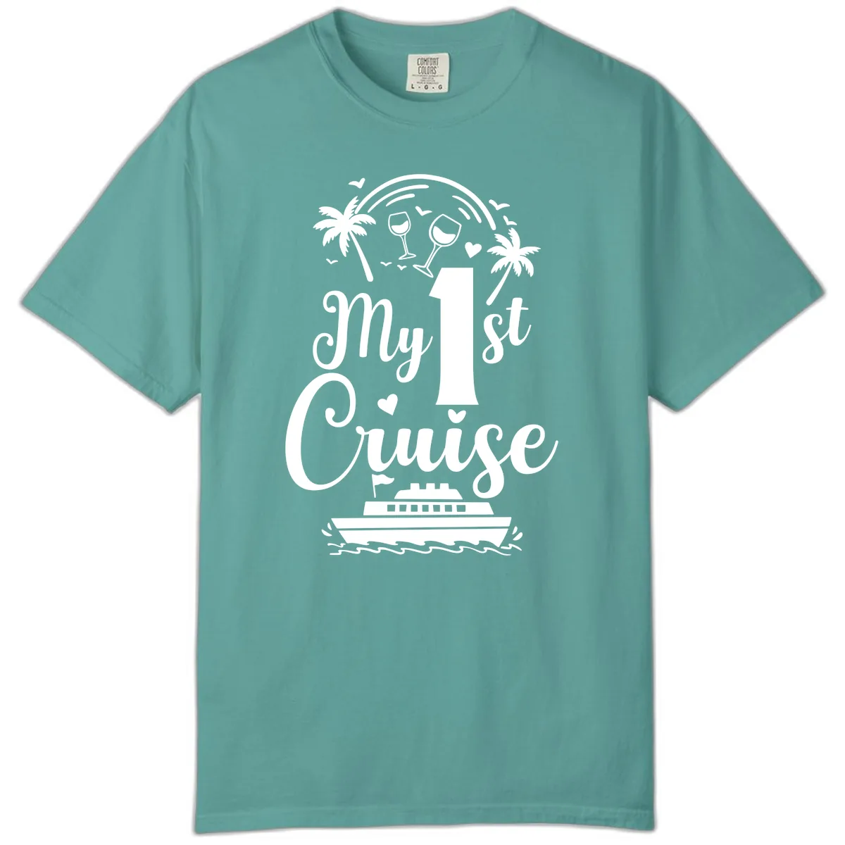My 1st Cruise Comfort Color in Seafoam