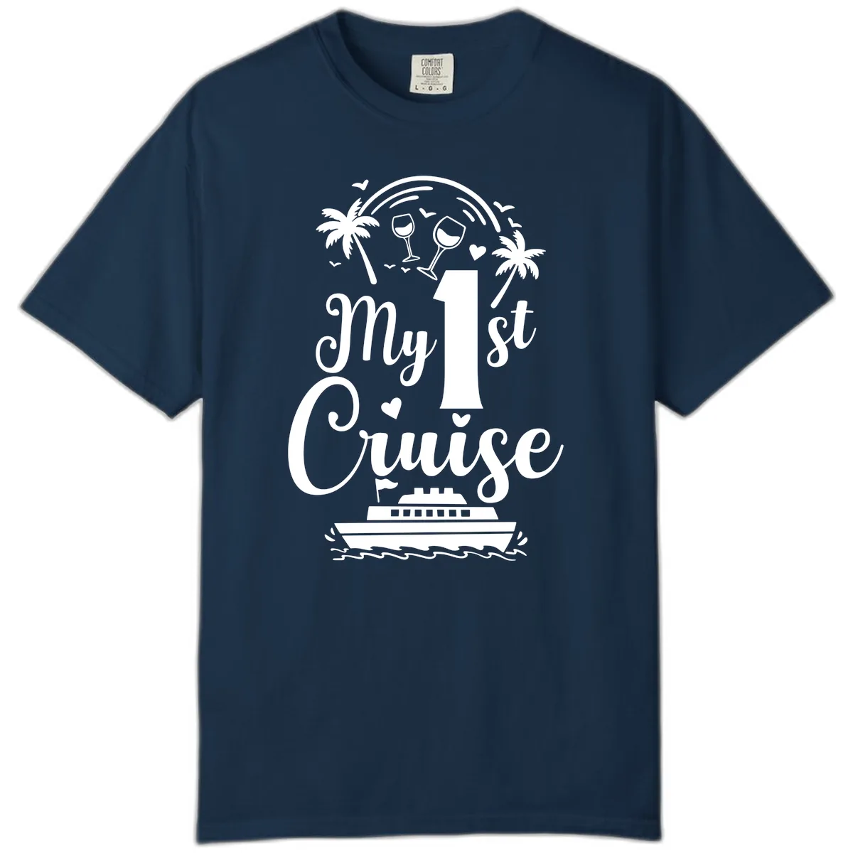 My 1st Cruise Comfort Color in True Navy