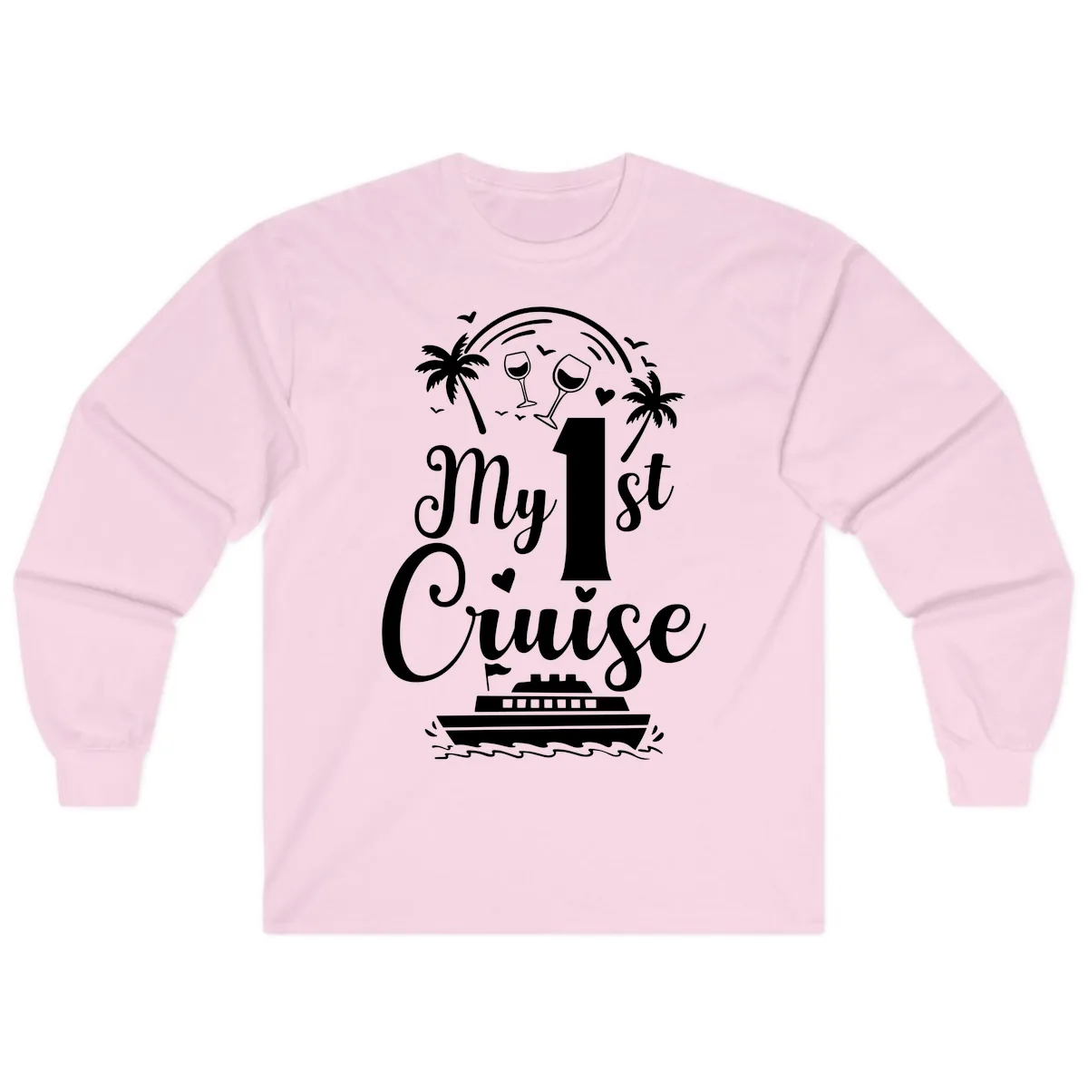 My 1st Cruise Long Sleeve in Light Pink