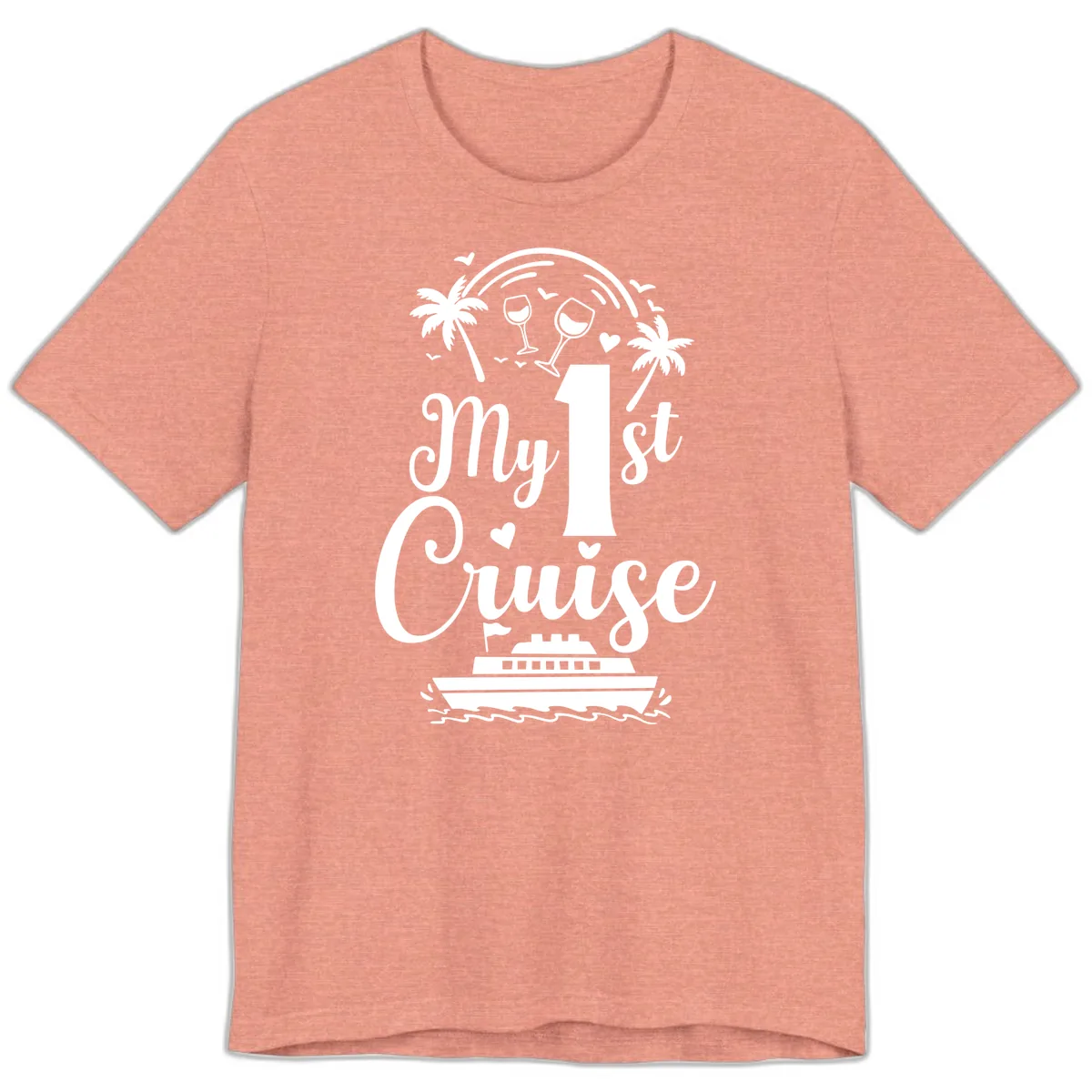 My 1st Cruise Premium T-Shirt in Heather Sunset