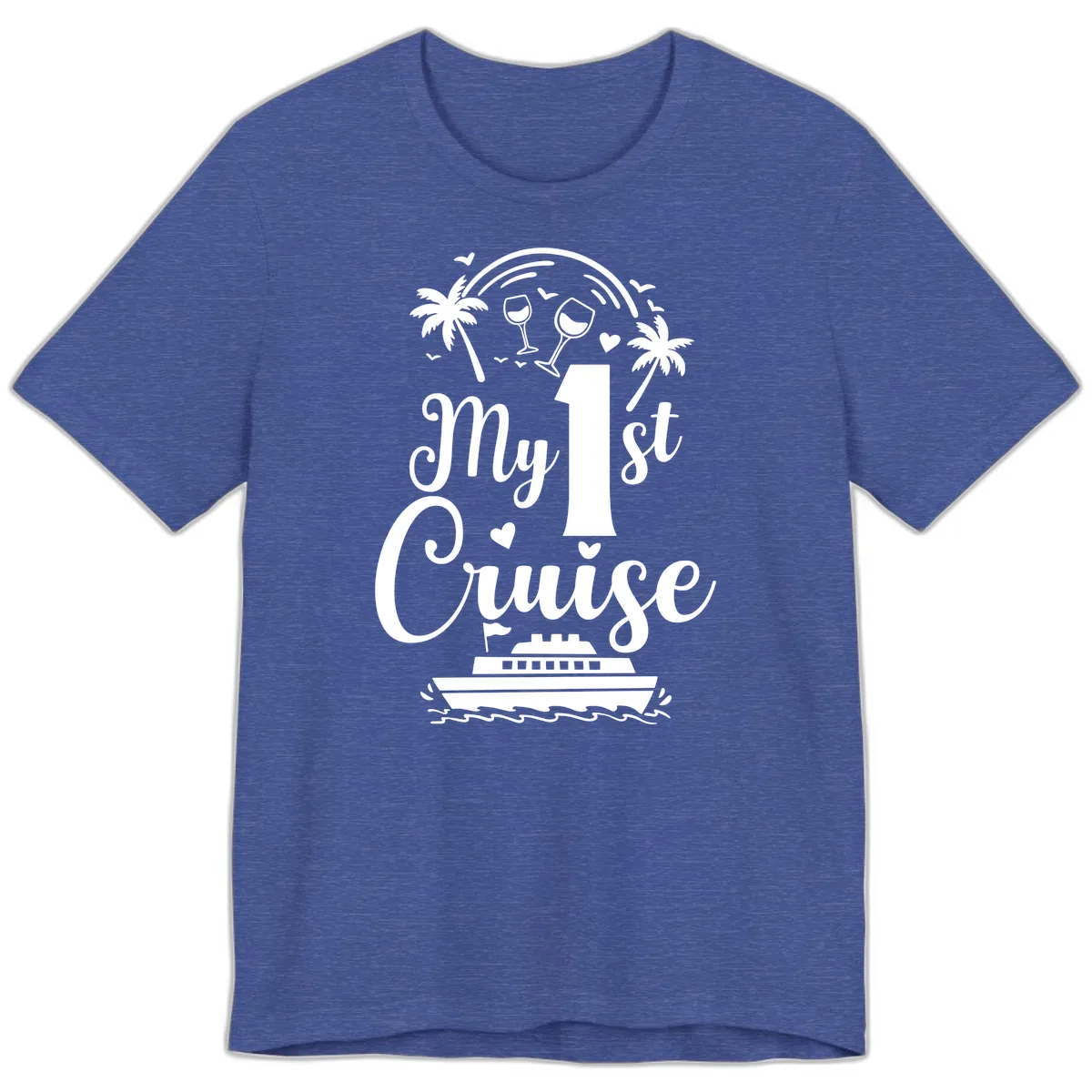 My 1st Cruise Premium T-Shirt in Heather True Royal