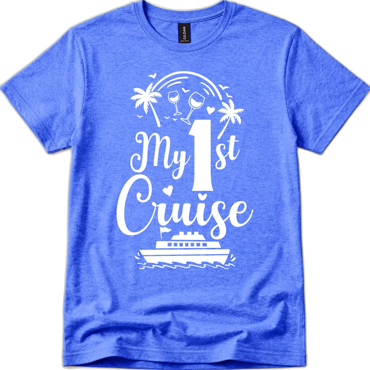 My 1st Cruise T-Shirt in Heather Royal