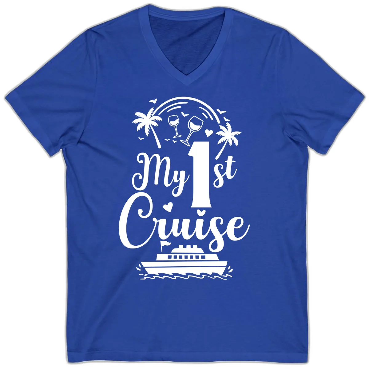 My 1st Cruise V-Neck in True Royal