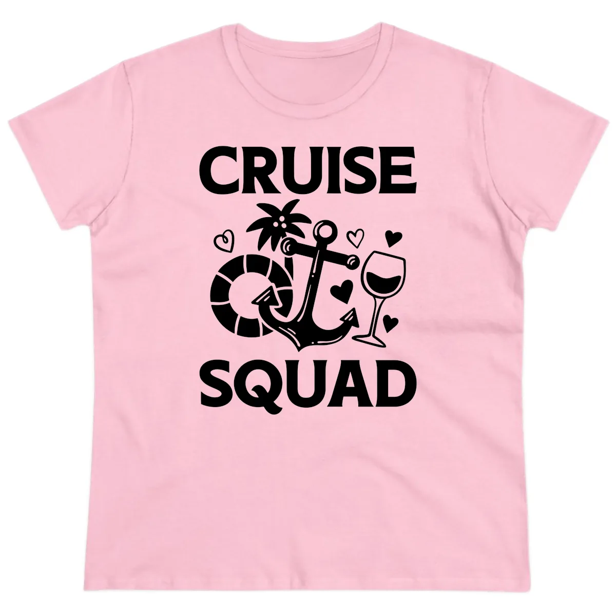 Cruise Squad Ladies Tee in Light Pink