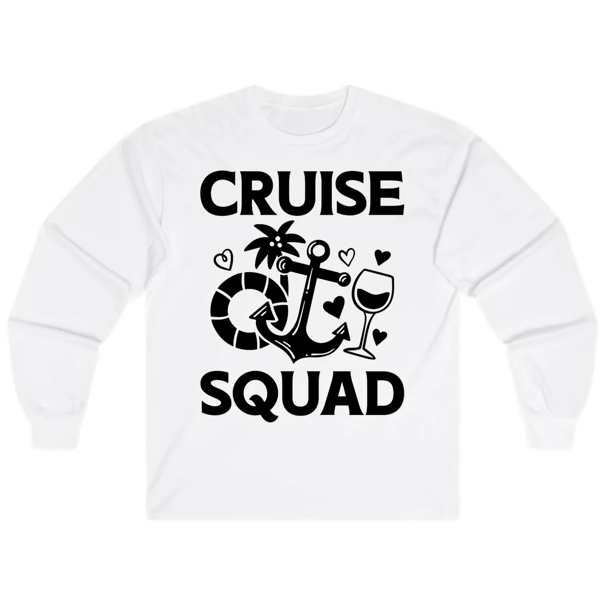 Cruise Squad Long Sleeve in White