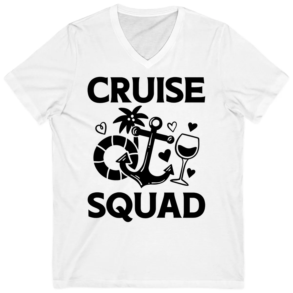 Cruise Squad V-Neck in White