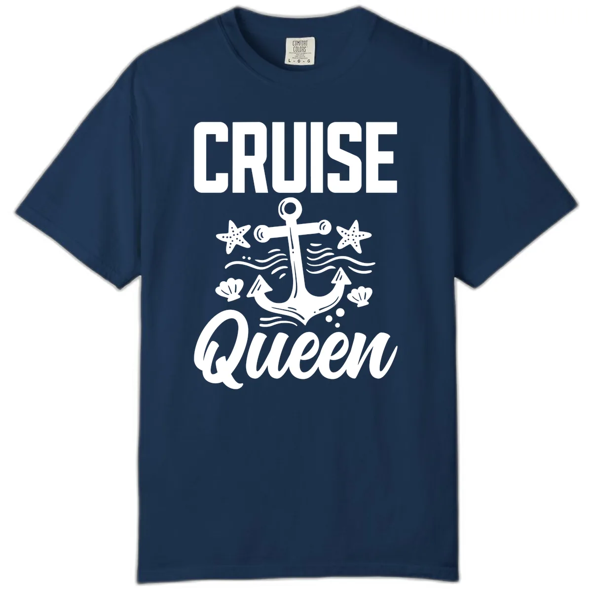 Cruise Queen Anchor Comfort Color in Navy