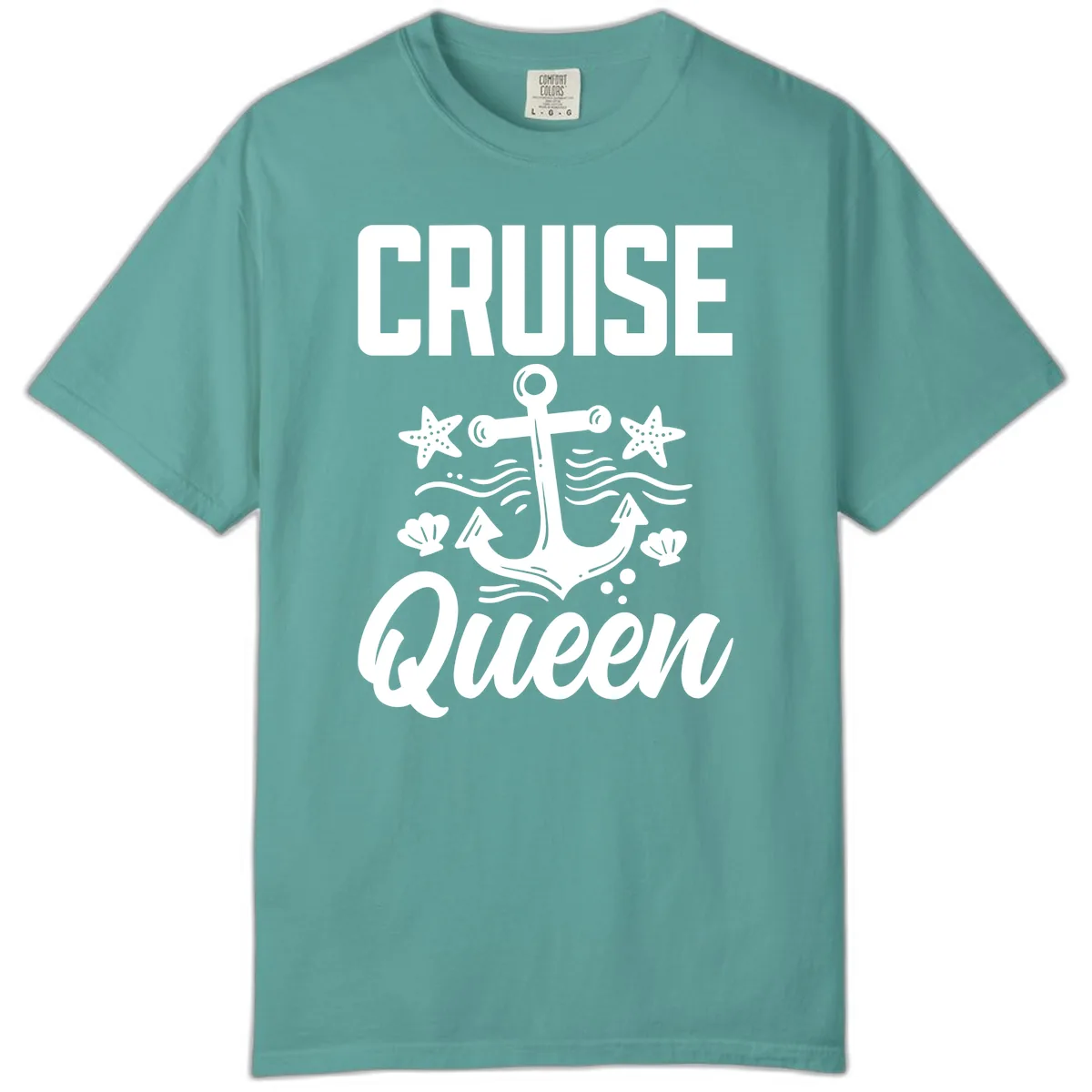 Cruise Queen Anchor Comfort Color in Seafoam