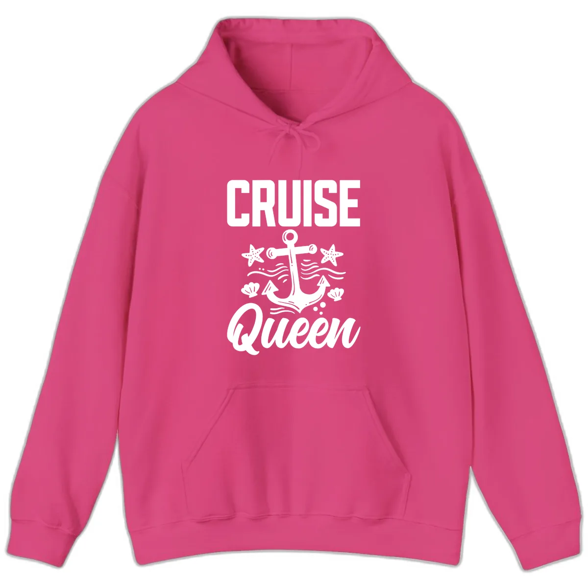Cruise Queen Anchor Hoodie in Heliconia