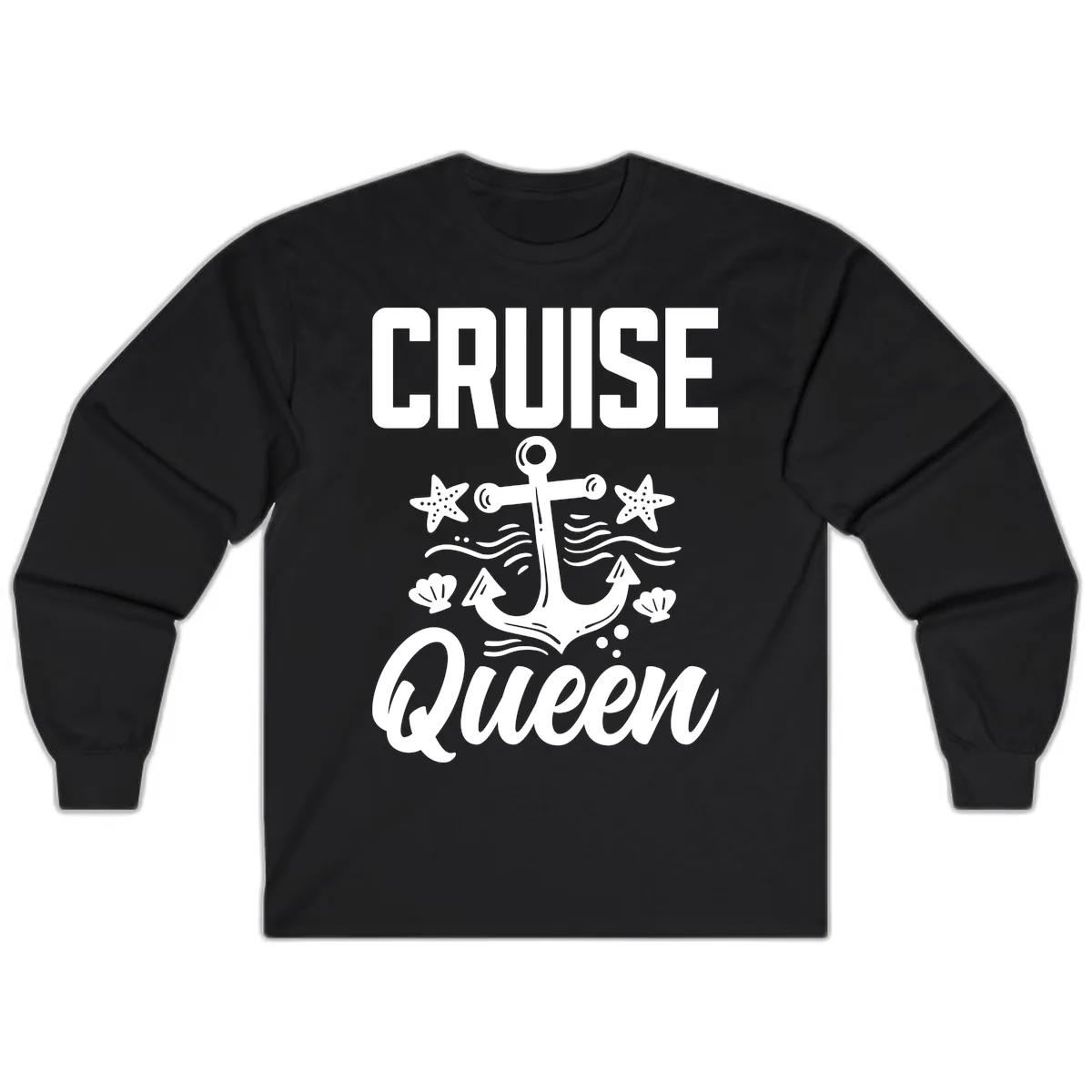 Cruise Queen Anchor Long Sleeve in Black