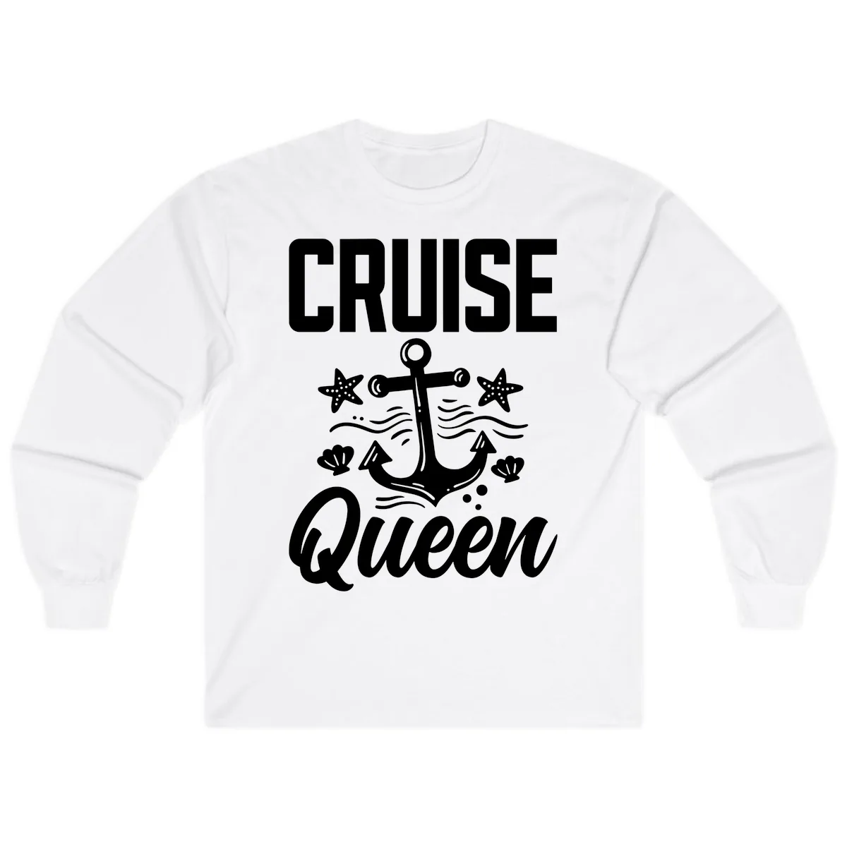 Cruise Queen Anchor Long Sleeve in White