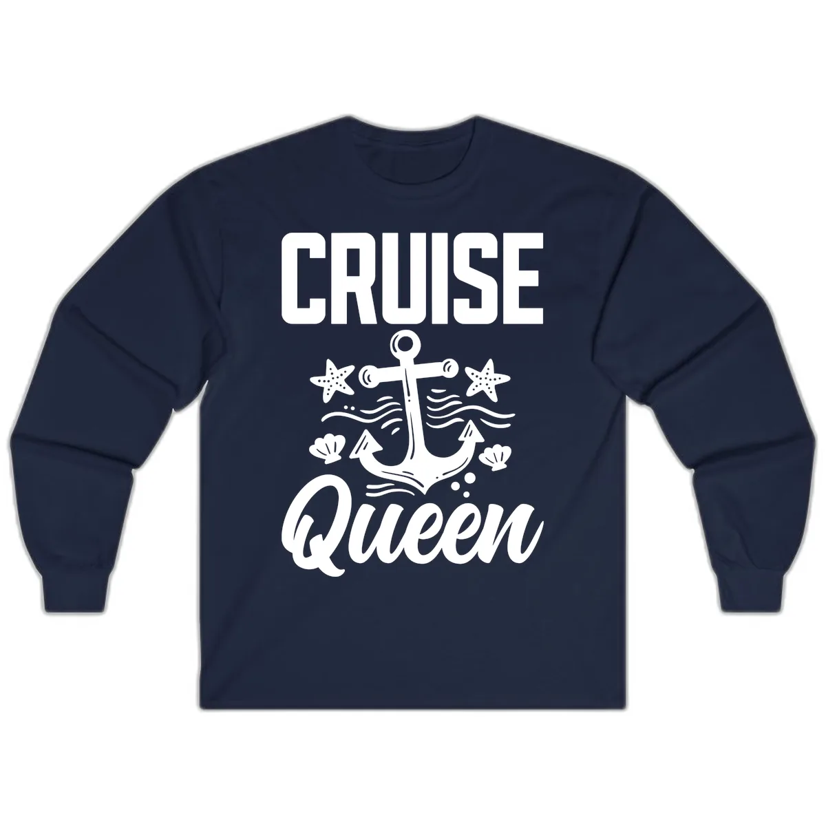 Cruise Queen Anchor Long Sleeve in Navy