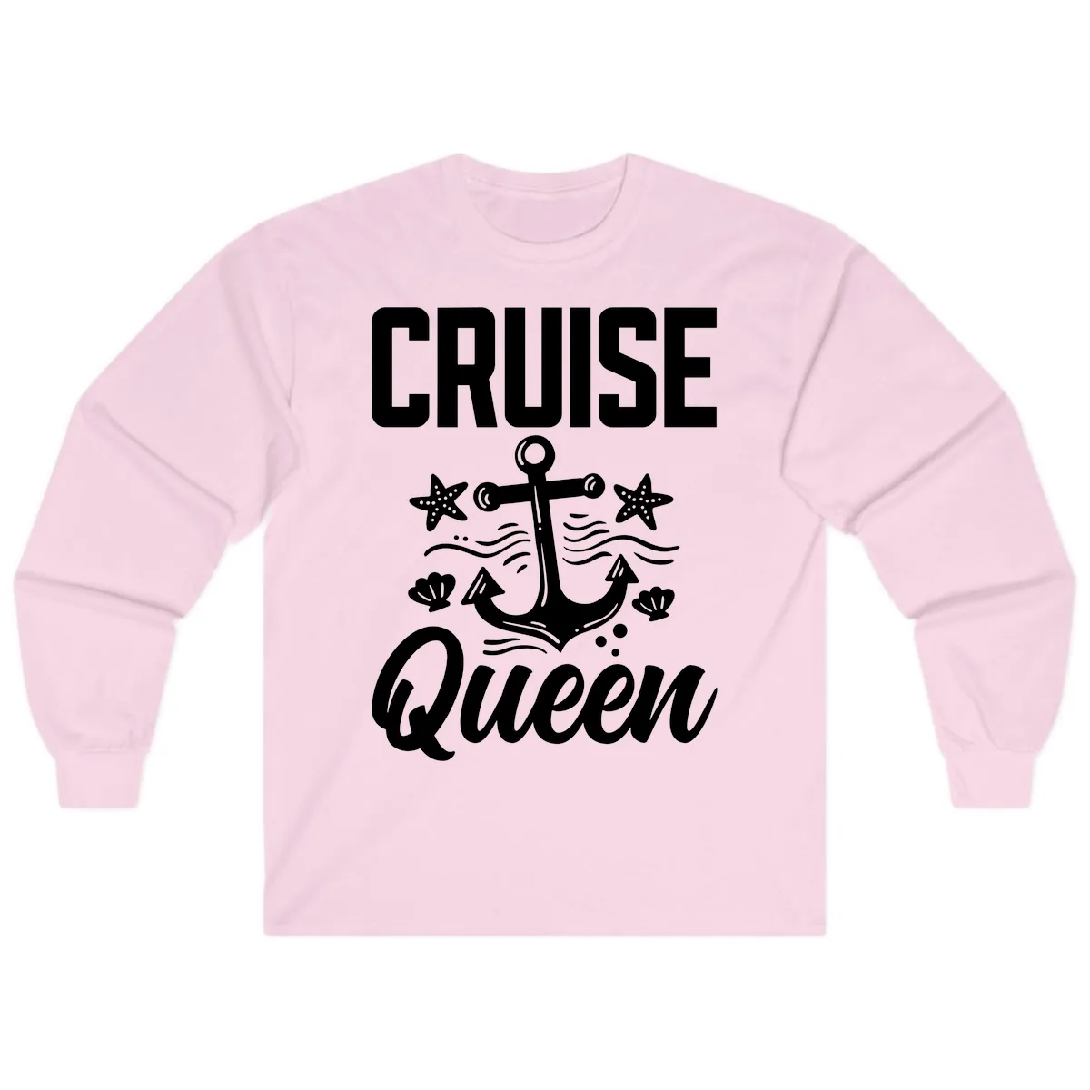 Cruise Queen Anchor Long Sleeve in Light Pink