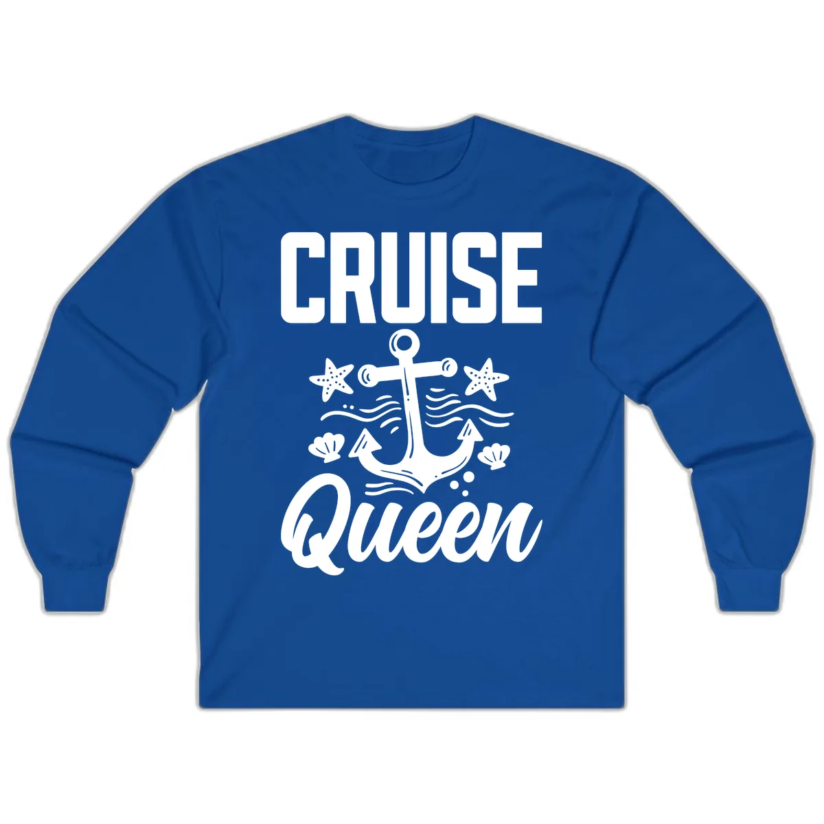Cruise Queen Anchor Long Sleeve in Royal